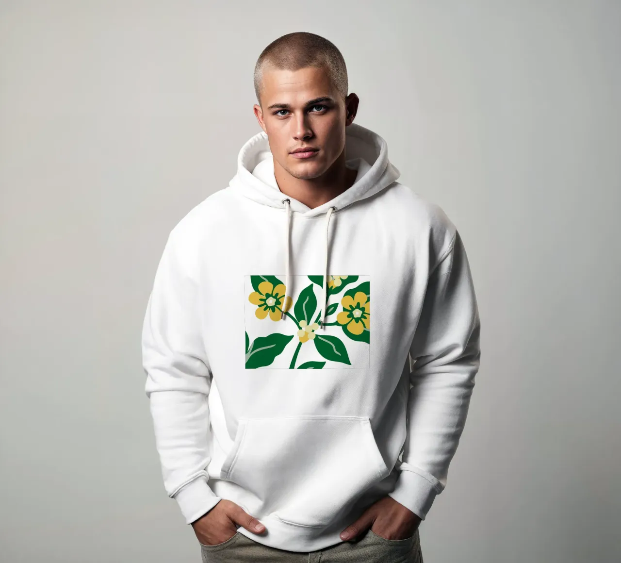 Sfondo con tema floreale fresco felpa con cappuccio da SPECIAL FLOWER PATTERNS