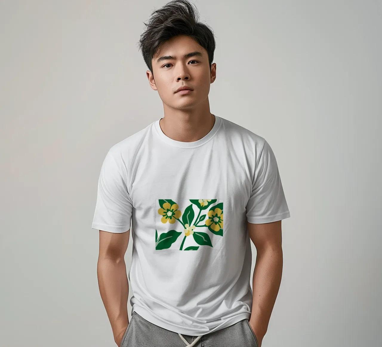 Sfondo con tema floreale fresco t-shirt da SPECIAL FLOWER PATTERNS