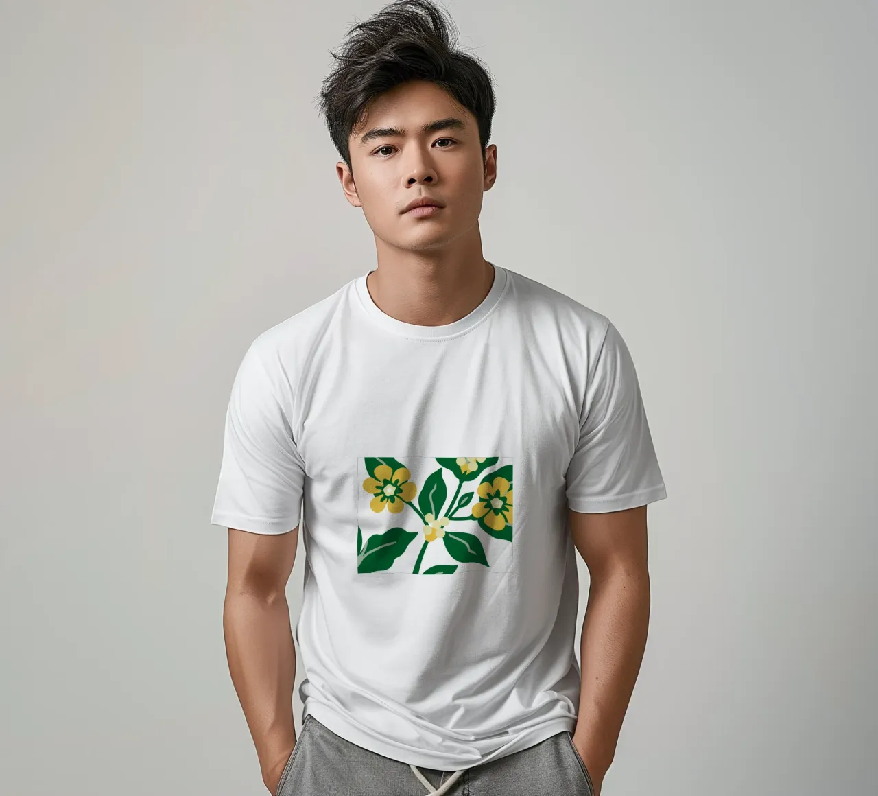 Sfondo con tema floreale fresco t-shirt da SPECIAL FLOWER PATTERNS