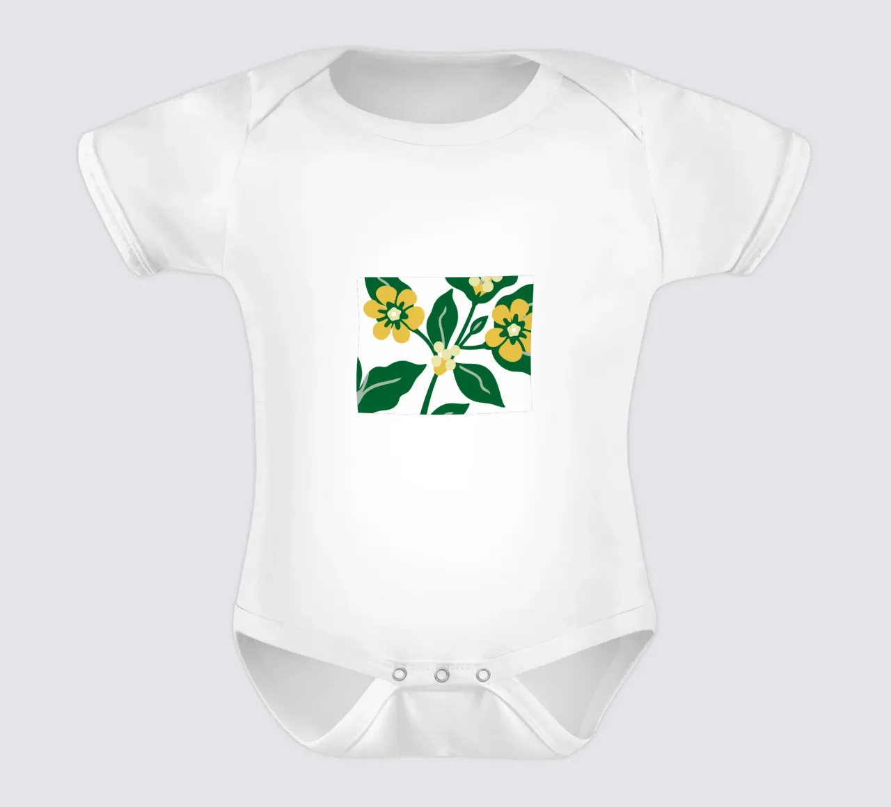 Sfondo con tema floreale fresco body neonato maniche corte da SPECIAL FLOWER PATTERNS