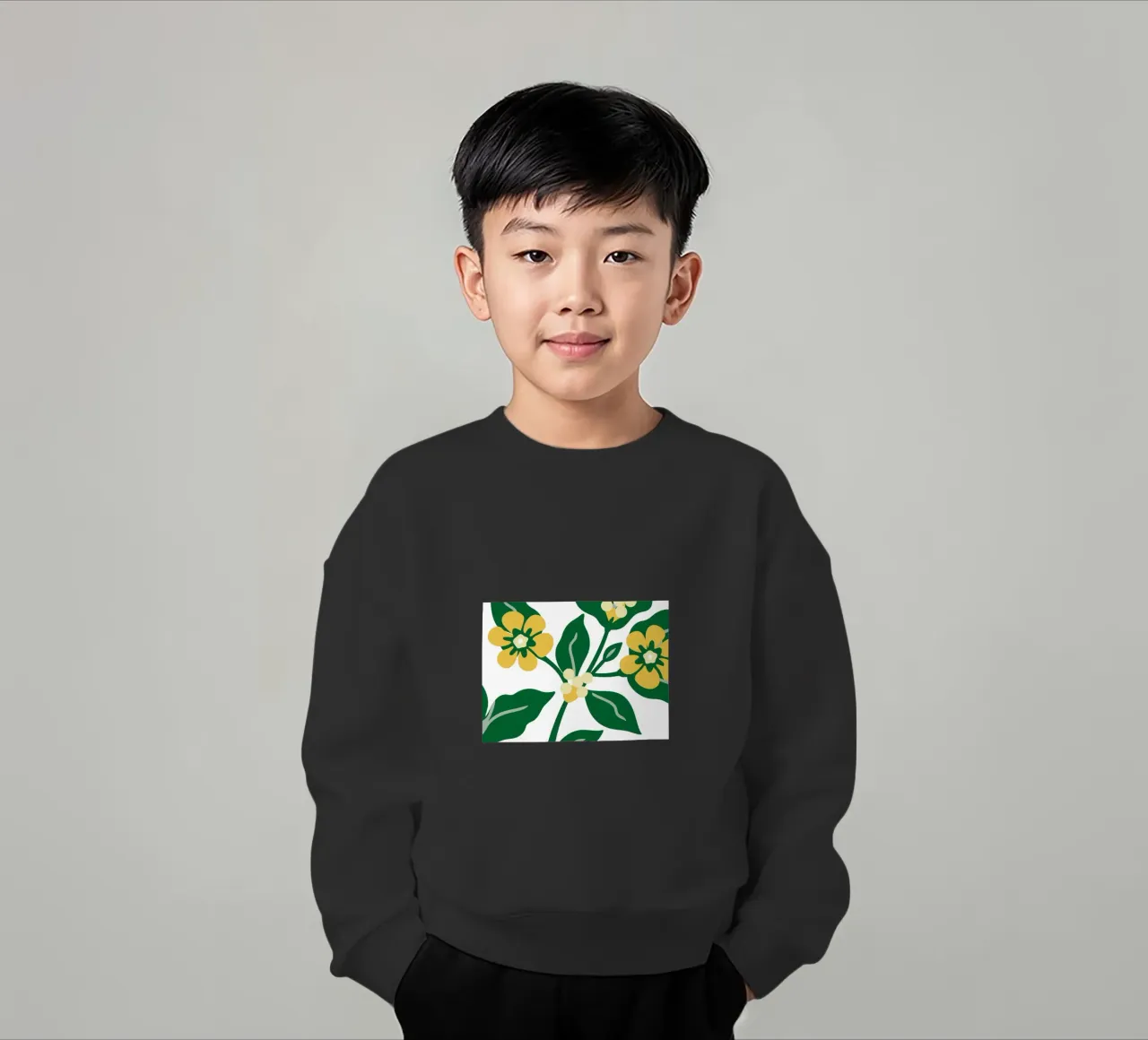 Sfondo con tema floreale fresco felpa bambino da SPECIAL FLOWER PATTERNS