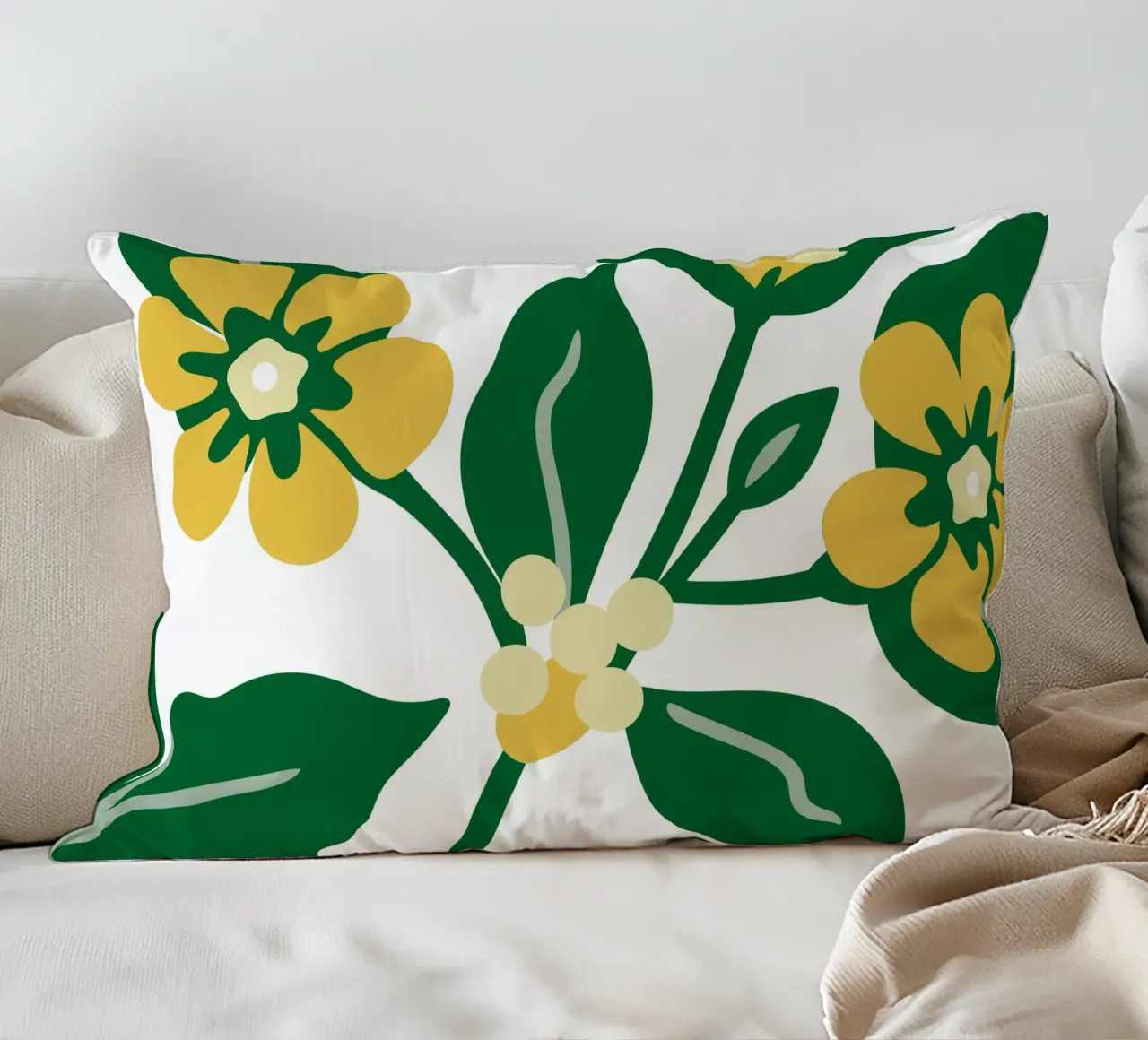 Sfondo con tema floreale fresco cuscino da SPECIAL FLOWER PATTERNS