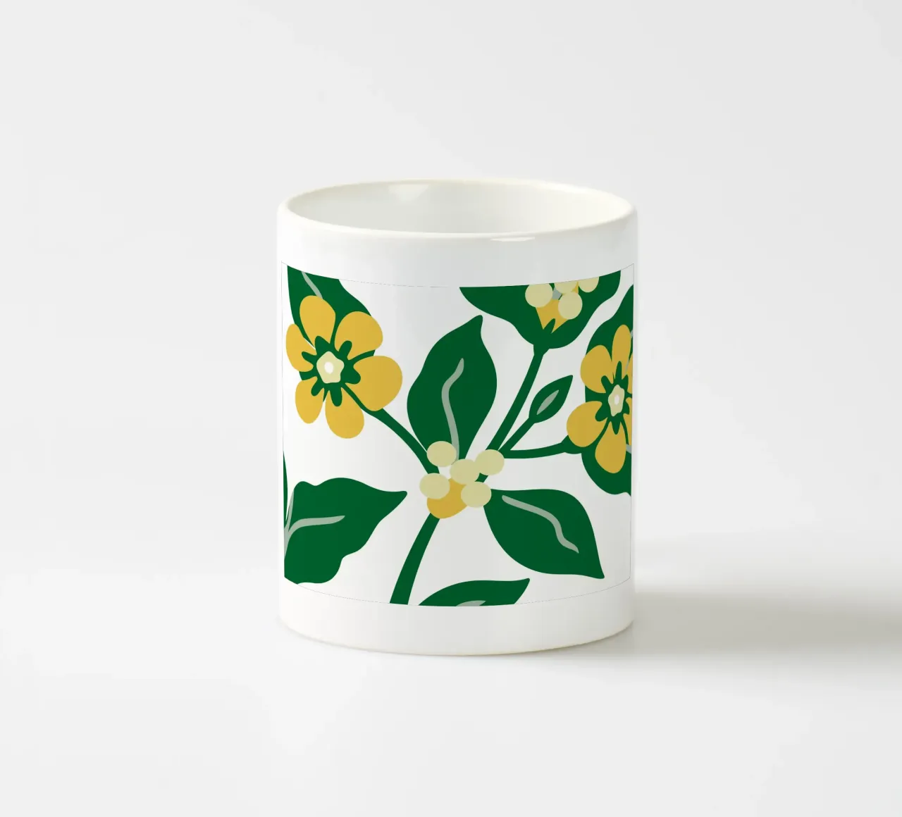 Sfondo con tema floreale fresco tazza in ceramica da SPECIAL FLOWER PATTERNS