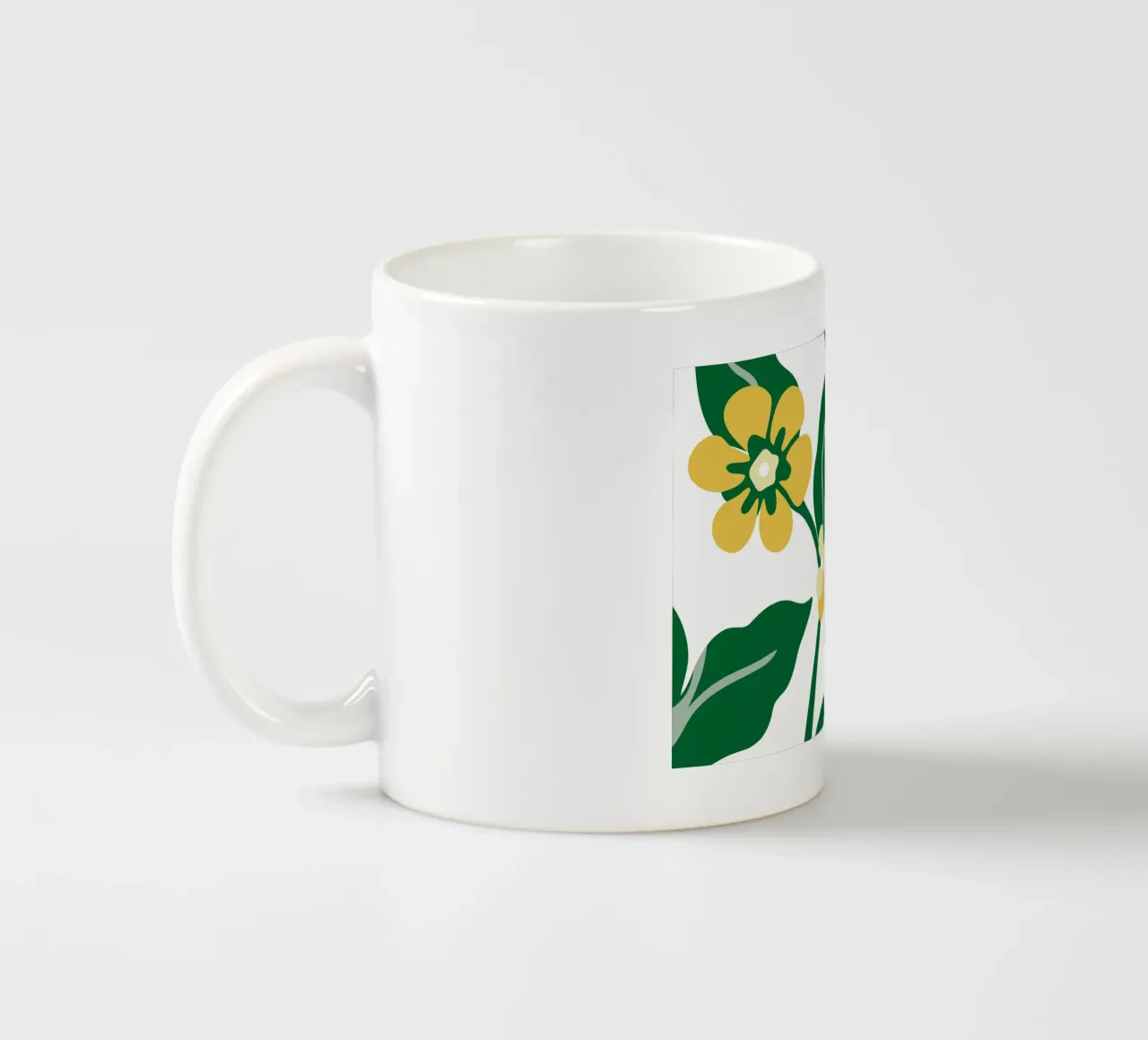 Sfondo con tema floreale fresco tazza in ceramica da SPECIAL FLOWER PATTERNS