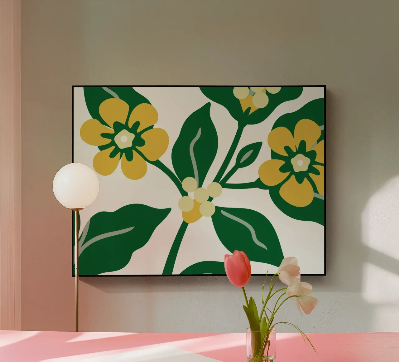 Sfondo con tema floreale fresco plexiglass da SPECIAL FLOWER PATTERNS