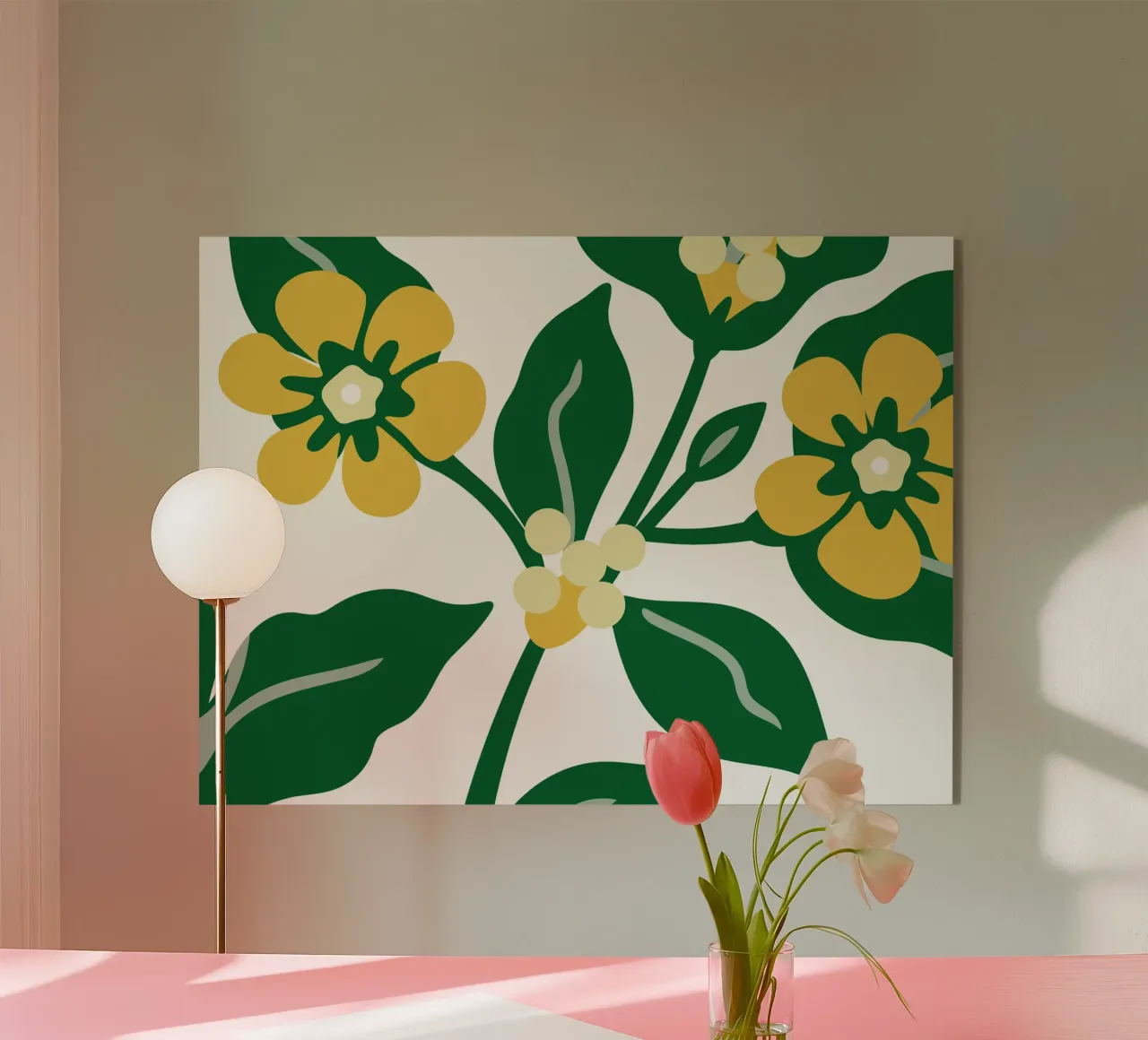 Sfondo con tema floreale fresco plexiglass da SPECIAL FLOWER PATTERNS