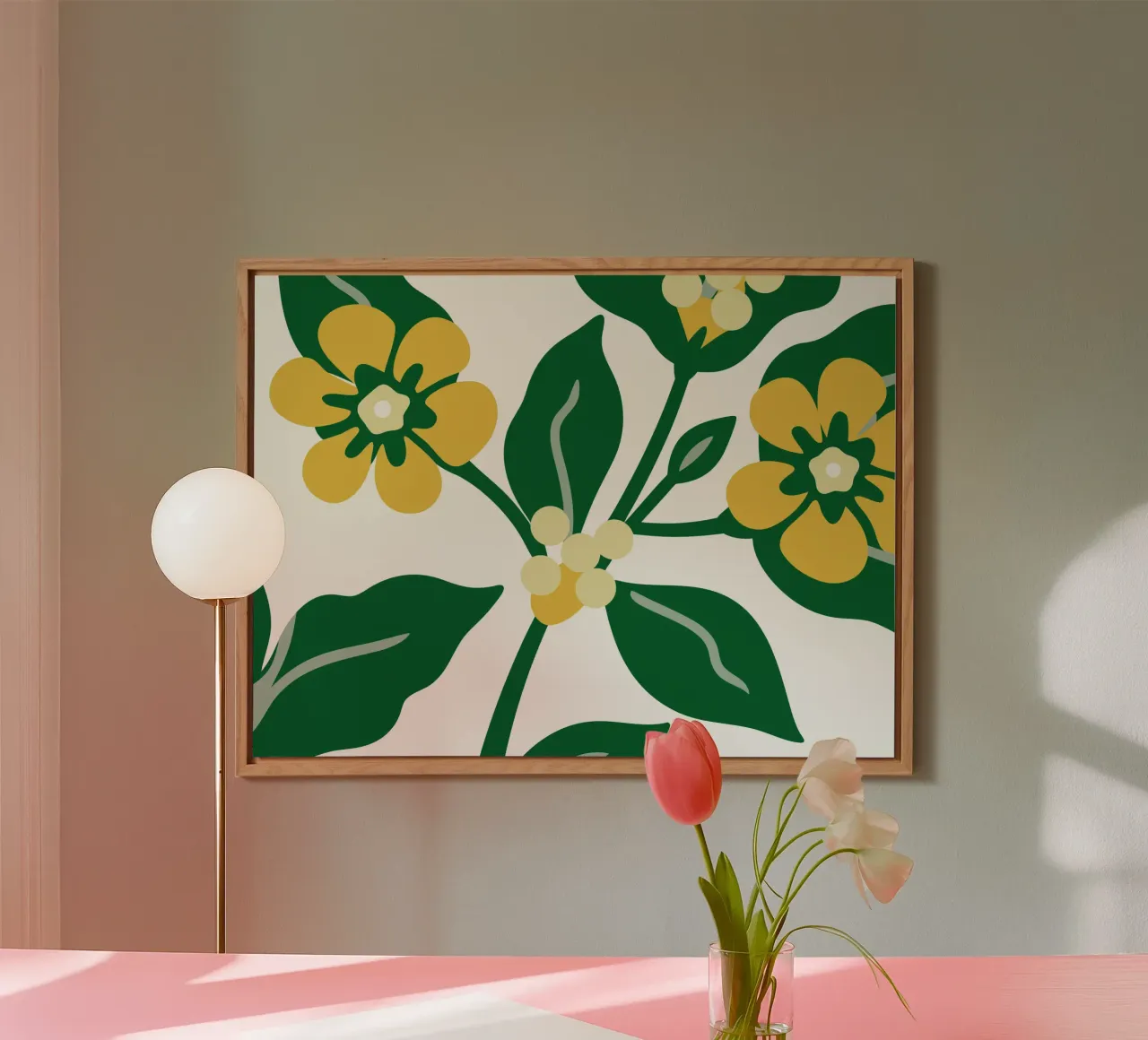 Sfondo con tema floreale fresco alluminio dibond da SPECIAL FLOWER PATTERNS