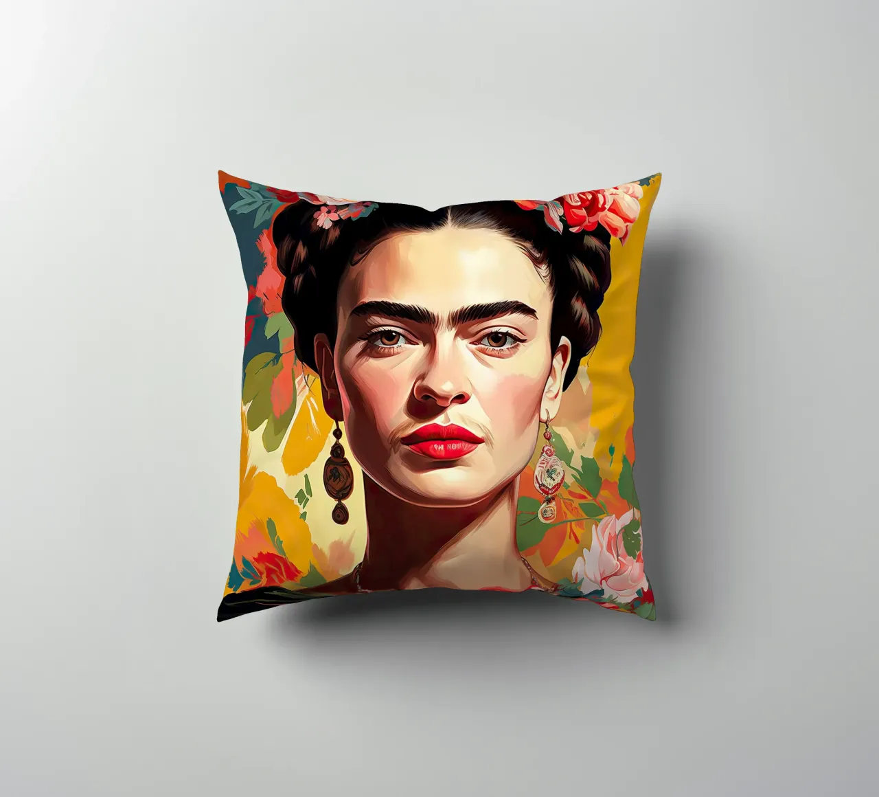 Frida Kahlo "Passion and Power" cuscino da Fantasias Florales