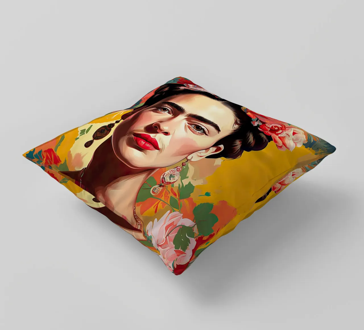 Frida Kahlo "Passion and Power" cuscino da Fantasias Florales