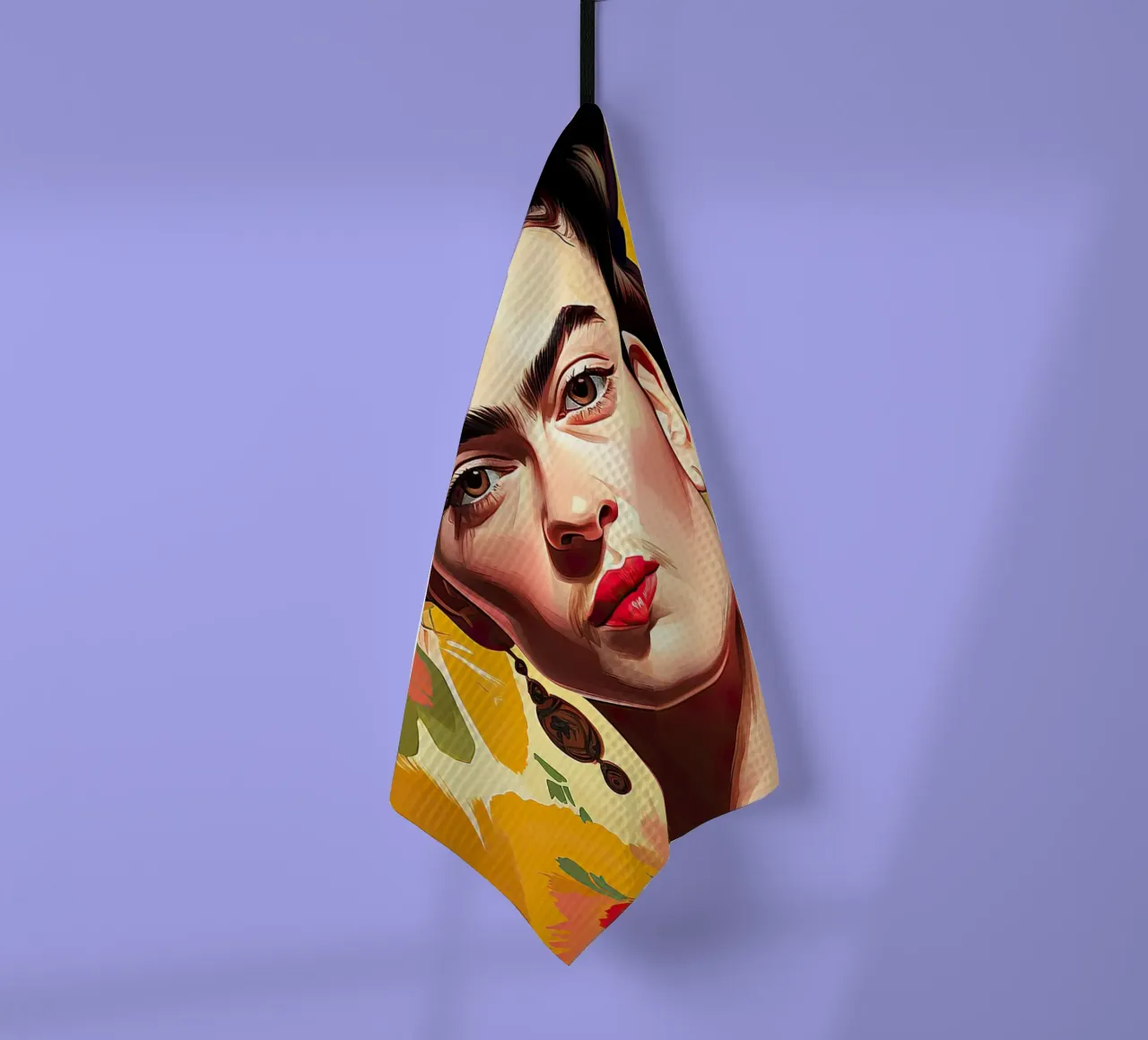 Frida Kahlo "Passion and Power" torchon de Fantasias Florales