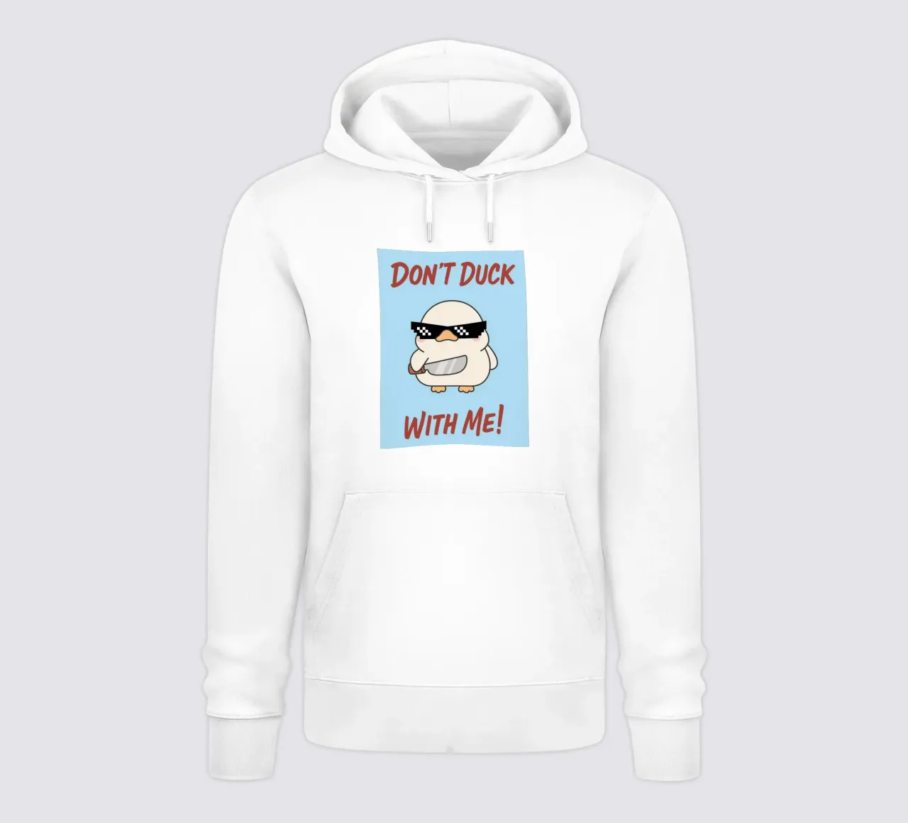 non fare l'anatra con me felpa con cappuccio da zaidza