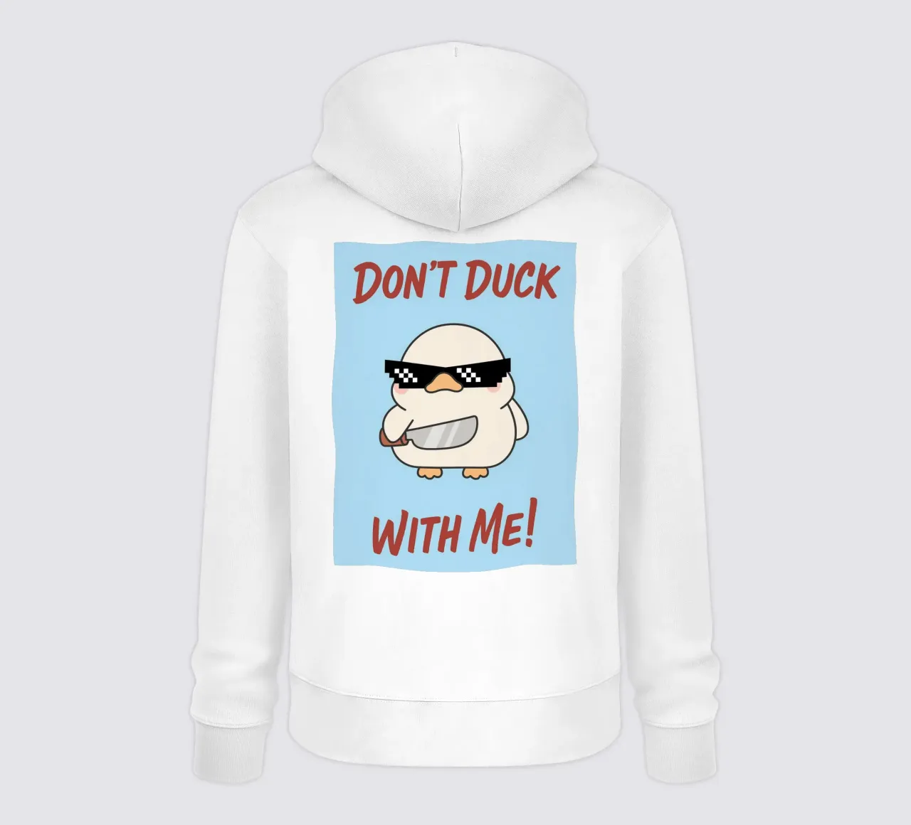 non fare l'anatra con me felpa con cappuccio da zaidza