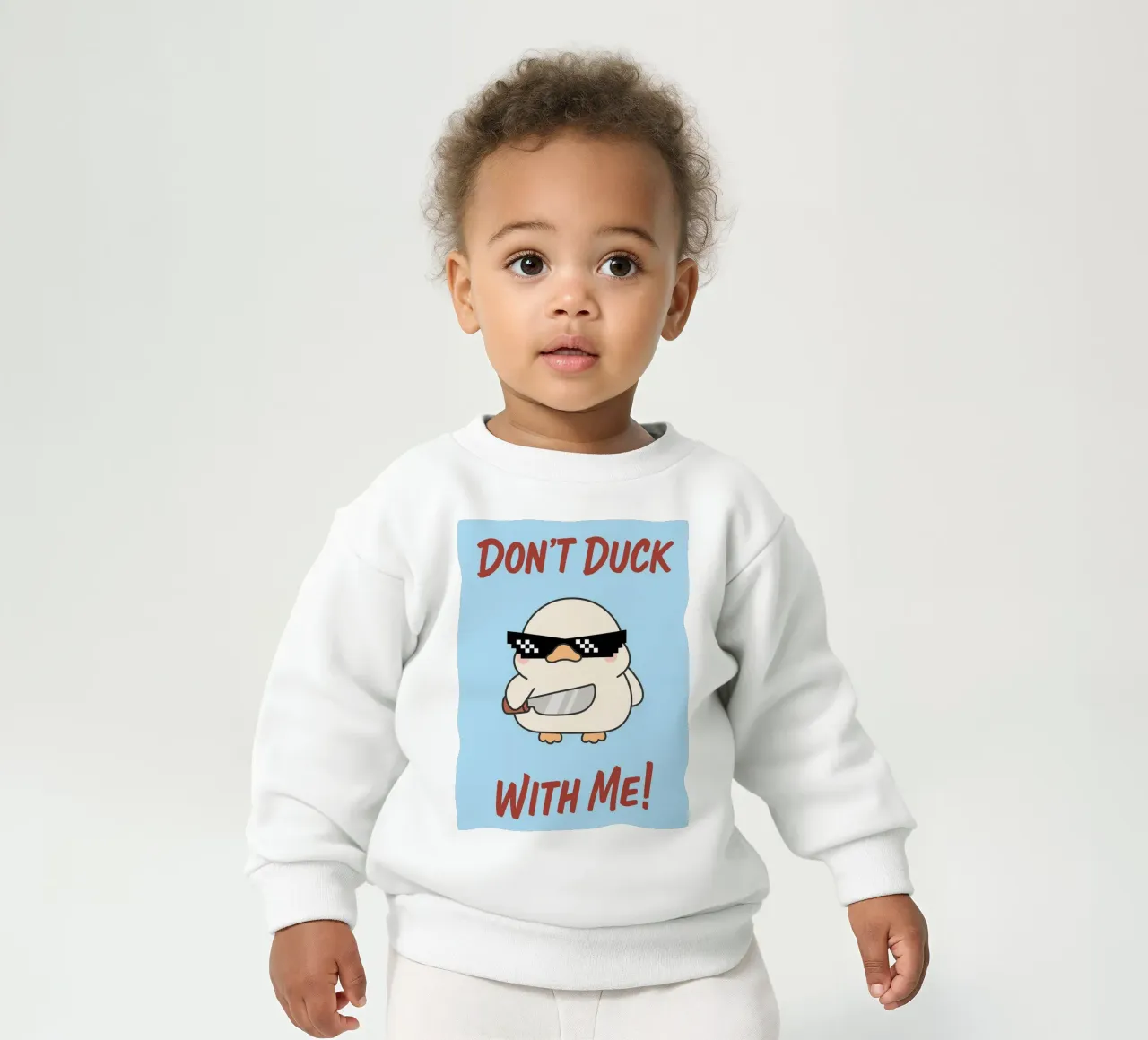 non fare l'anatra con me felpa neonato da zaidza