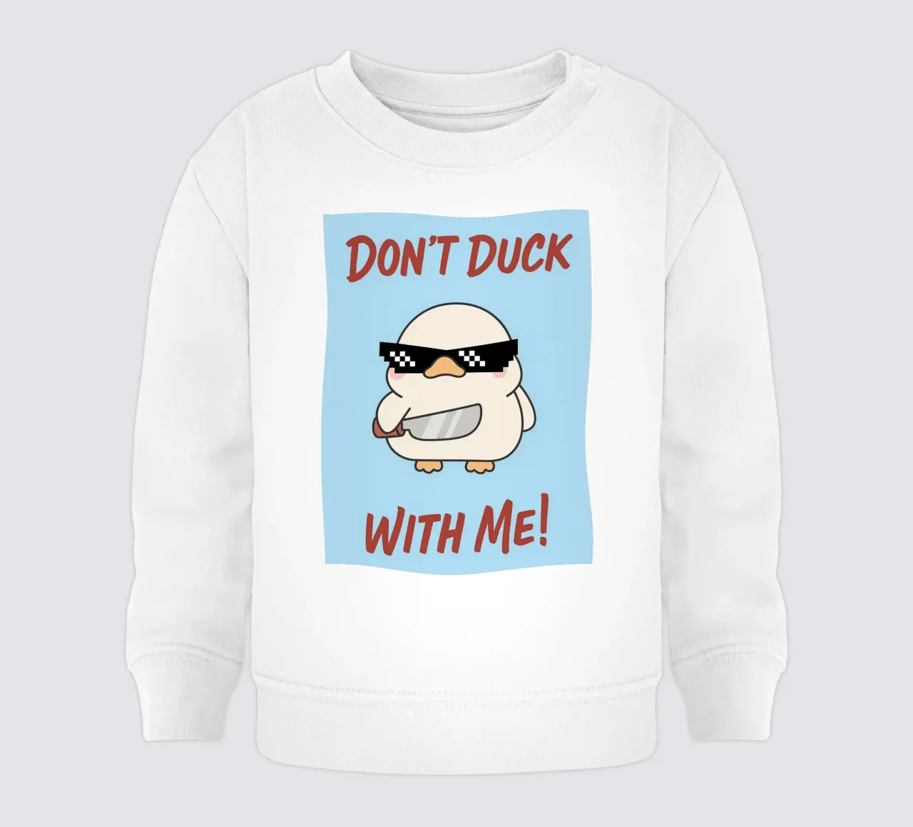 non fare l'anatra con me felpa neonato da zaidza