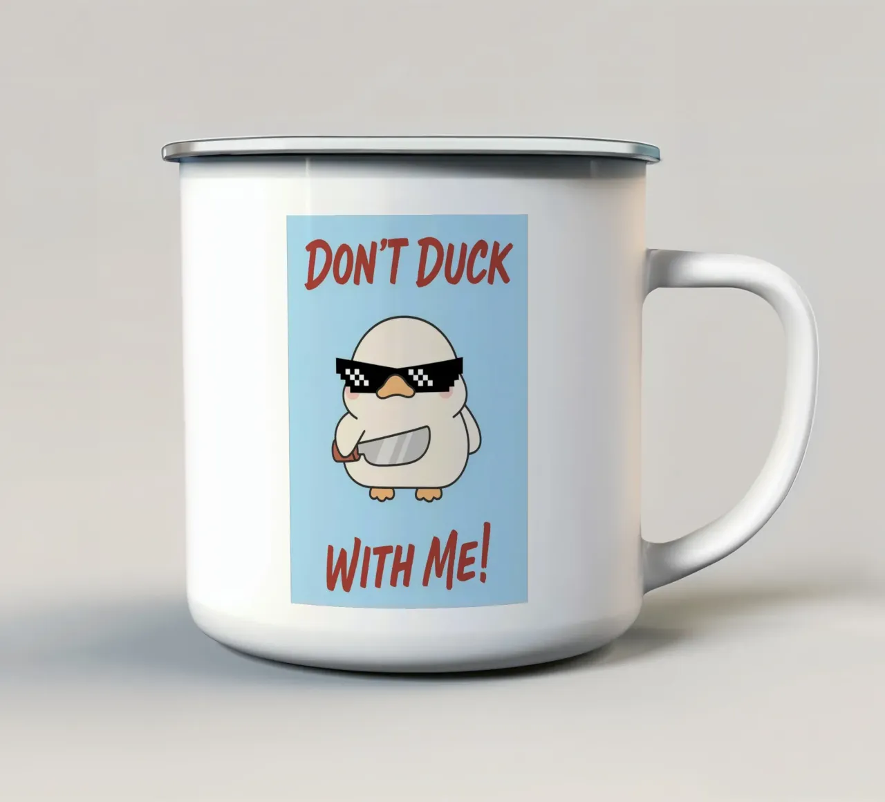 non fare l'anatra con me tazza in smalto da zaidza