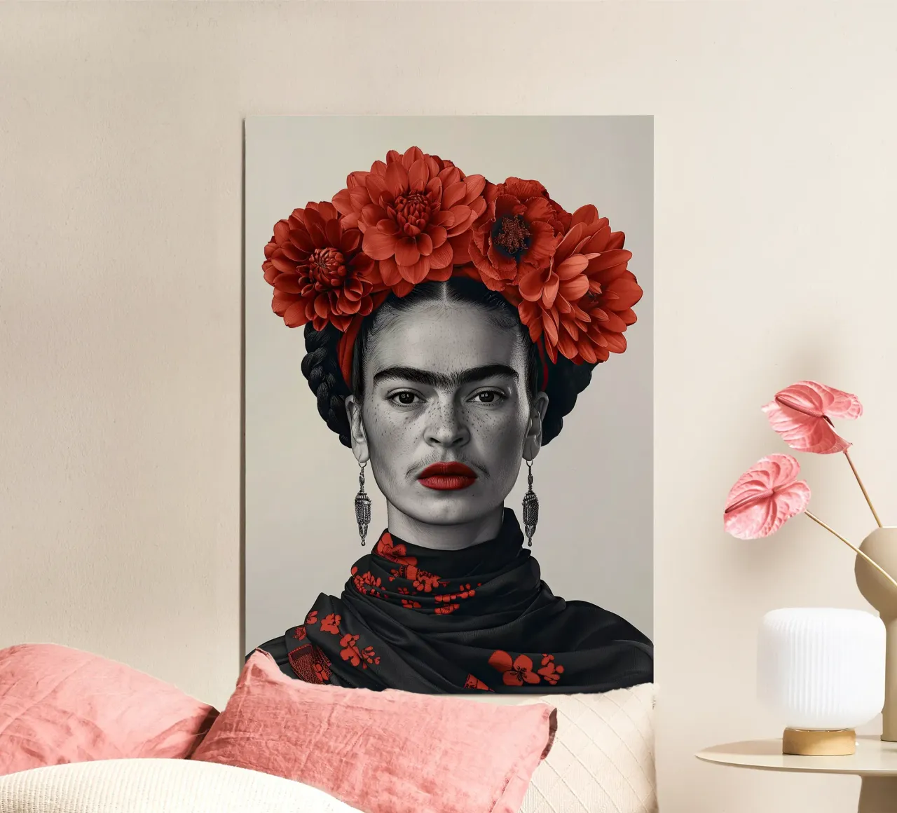 Frida Kahlo "Beauty in Boldness" hahnemühle by Fantasias Florales