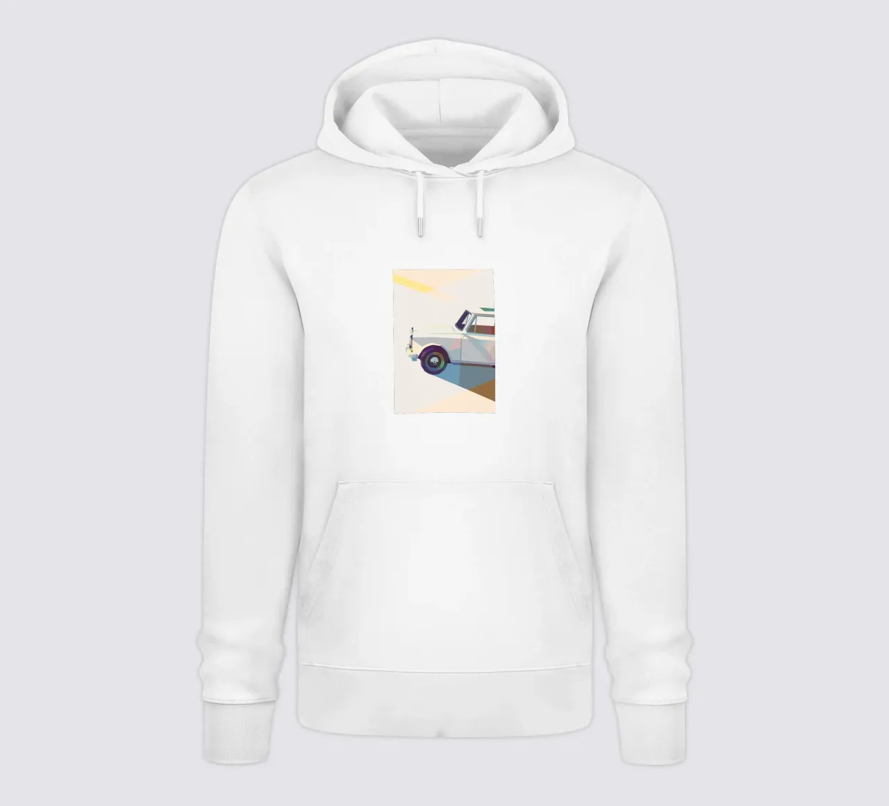 Auto d'epoca con stile geometrico felpa con cappuccio da POLYGON SPECIAL