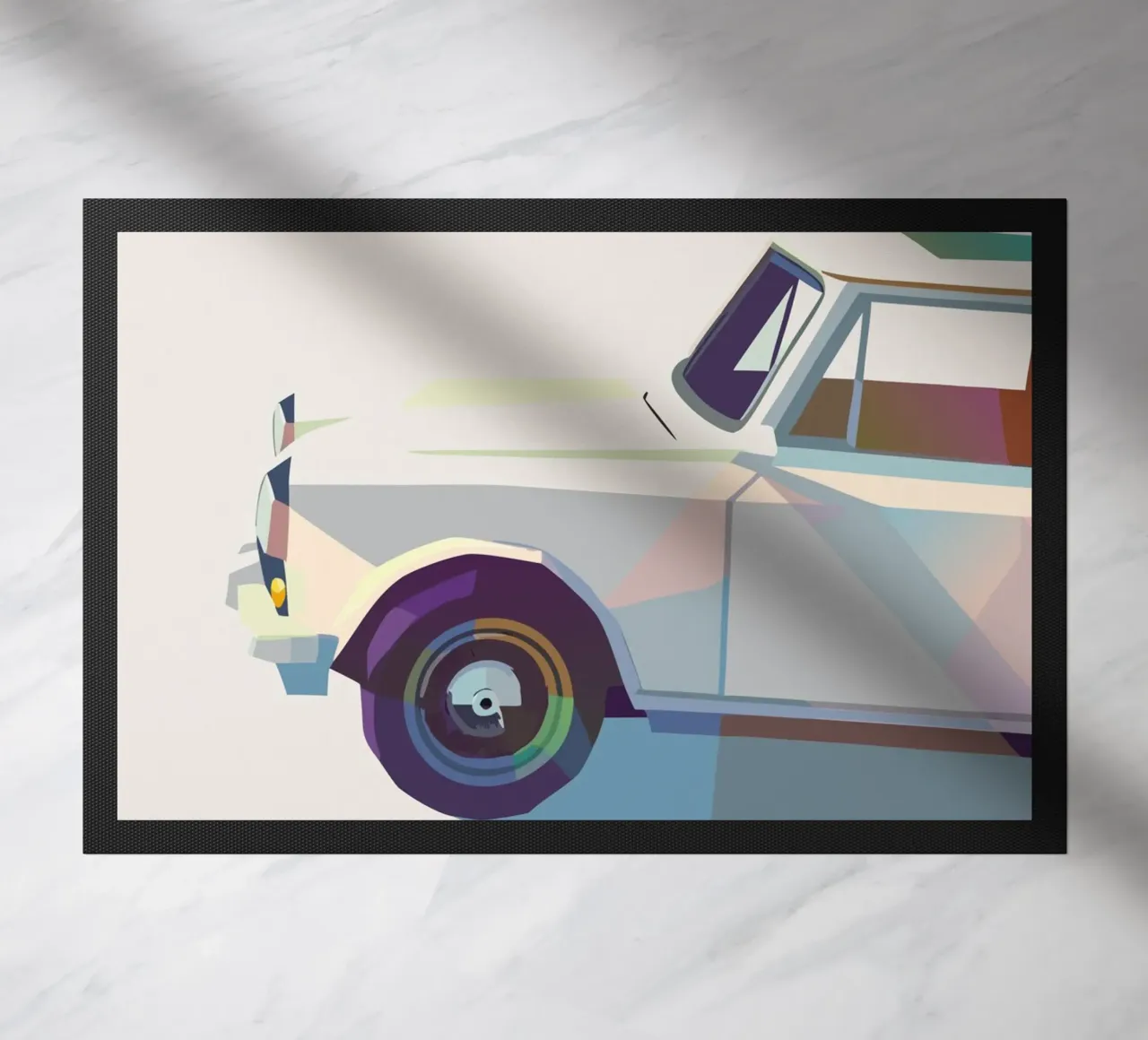 Auto d'epoca con stile geometrico zerbino da POLYGON SPECIAL