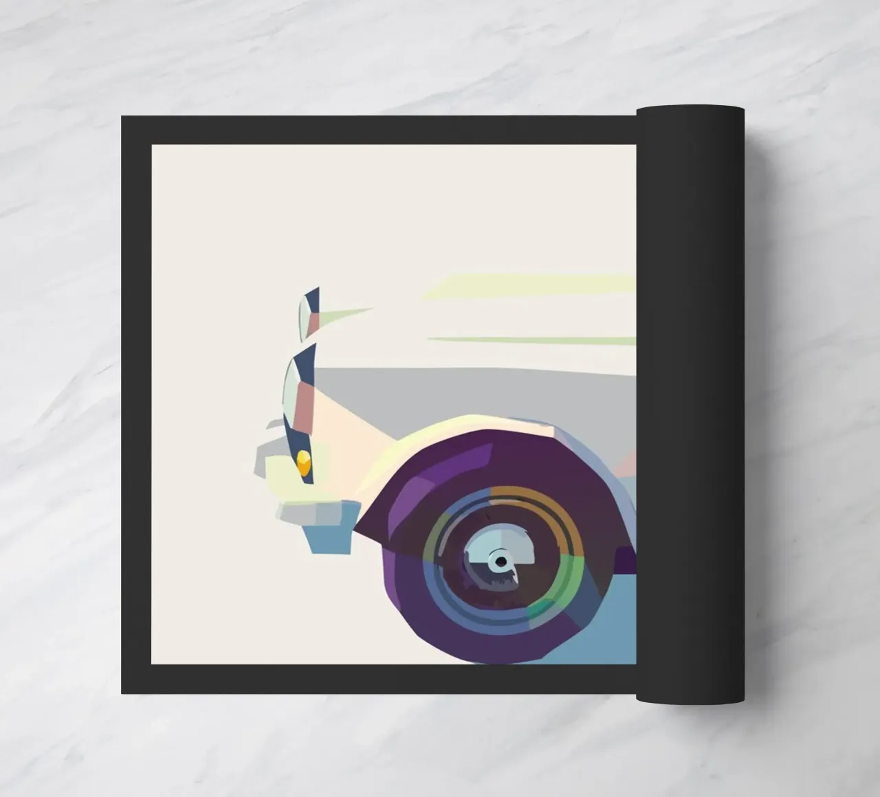 Auto d'epoca con stile geometrico zerbino da POLYGON SPECIAL