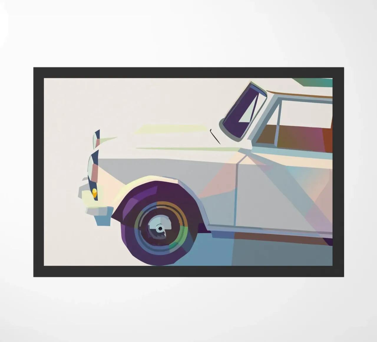 Auto d'epoca con stile geometrico zerbino da POLYGON SPECIAL