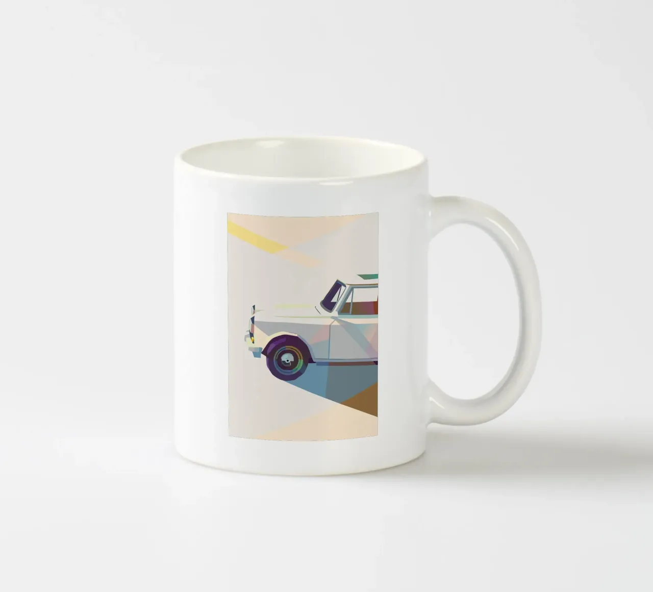 Auto d'epoca con stile geometrico tazza in ceramica da POLYGON SPECIAL