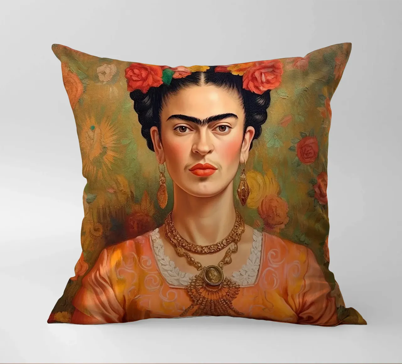 Frida Kahlo "Art of the Fearless" cuscino da Fantasias Florales