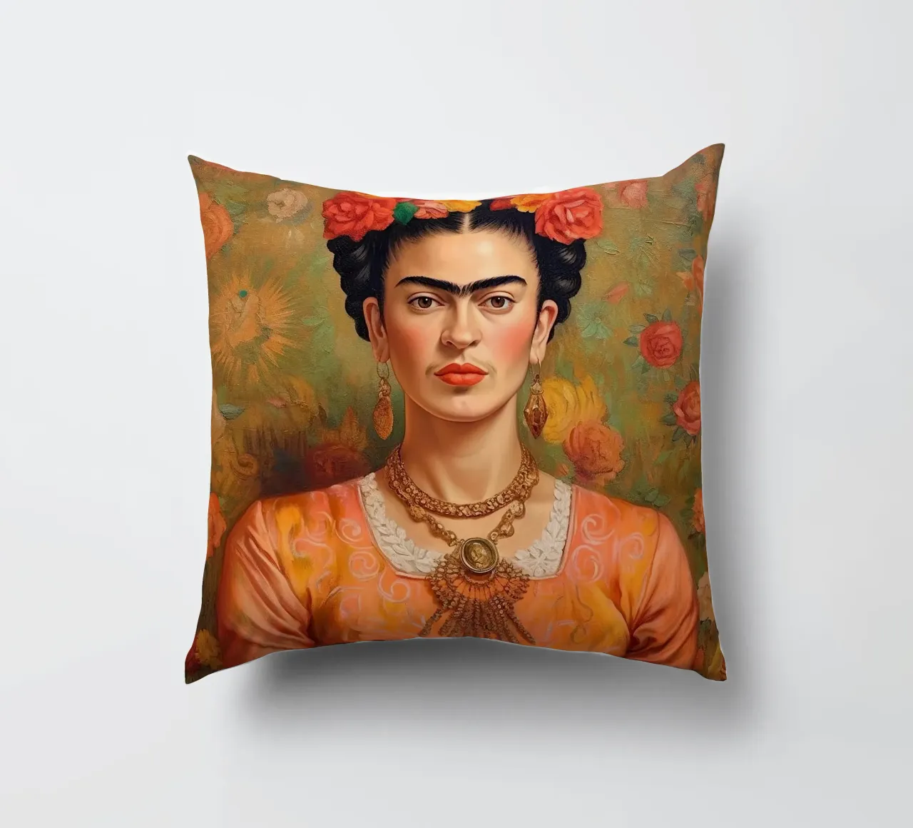 Frida Kahlo "Art of the Fearless" cuscino da Fantasias Florales