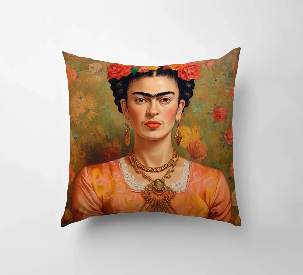 Frida Kahlo "Art of the Fearless" cuscino da Fantasias Florales