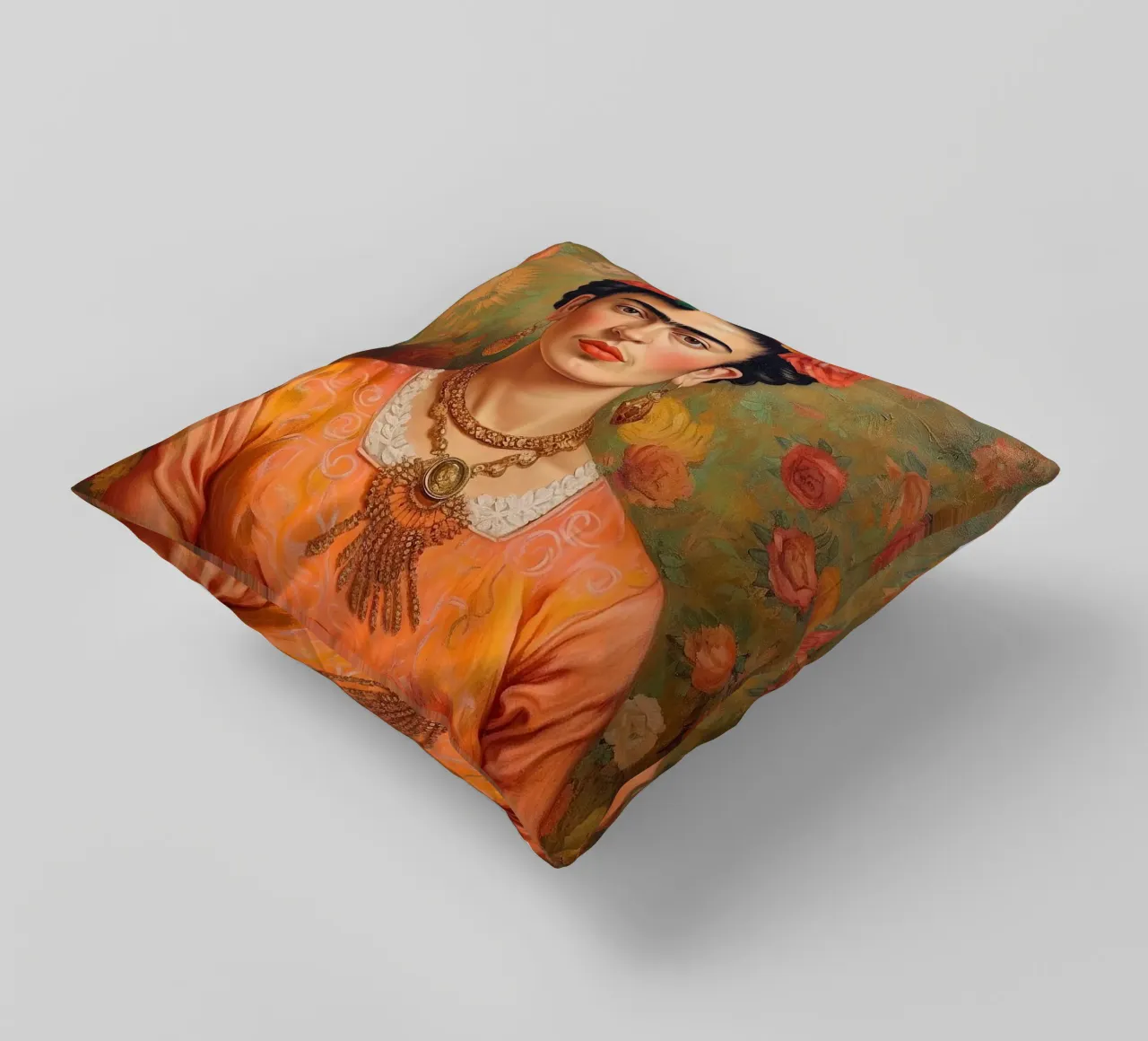 Frida Kahlo "Art of the Fearless" cuscino da Fantasias Florales
