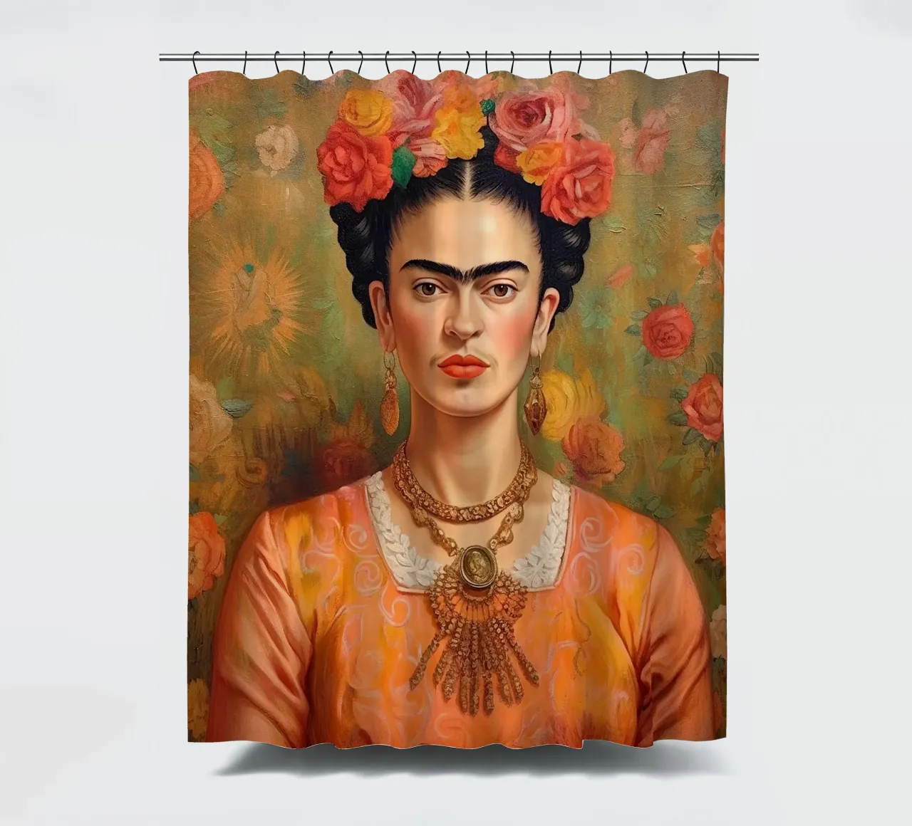 Frida Kahlo "Art of the Fearless" tenda da doccia da Fantasias Florales