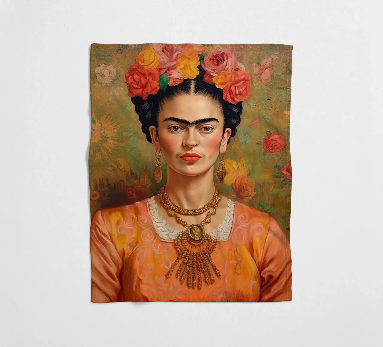 Frida Kahlo "Art of the Fearless" coperta in pile da Fantasias Florales