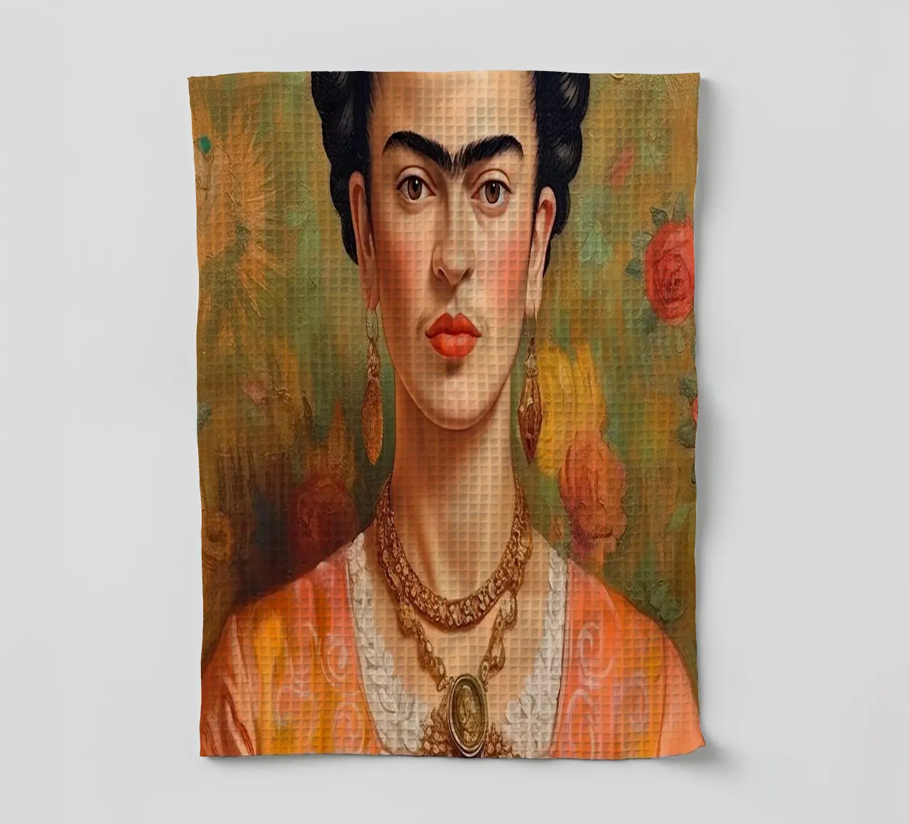 Frida Kahlo "Art of the Fearless" canovaccio da cucina da Fantasias Florales
