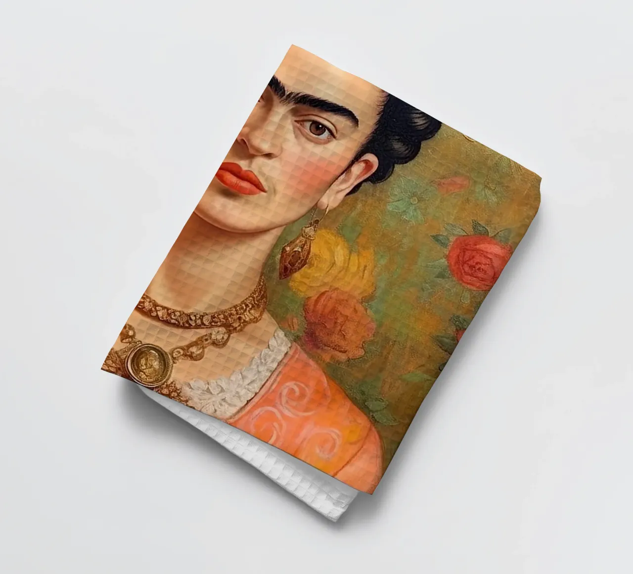 Frida Kahlo "Art of the Fearless" canovaccio da cucina da Fantasias Florales