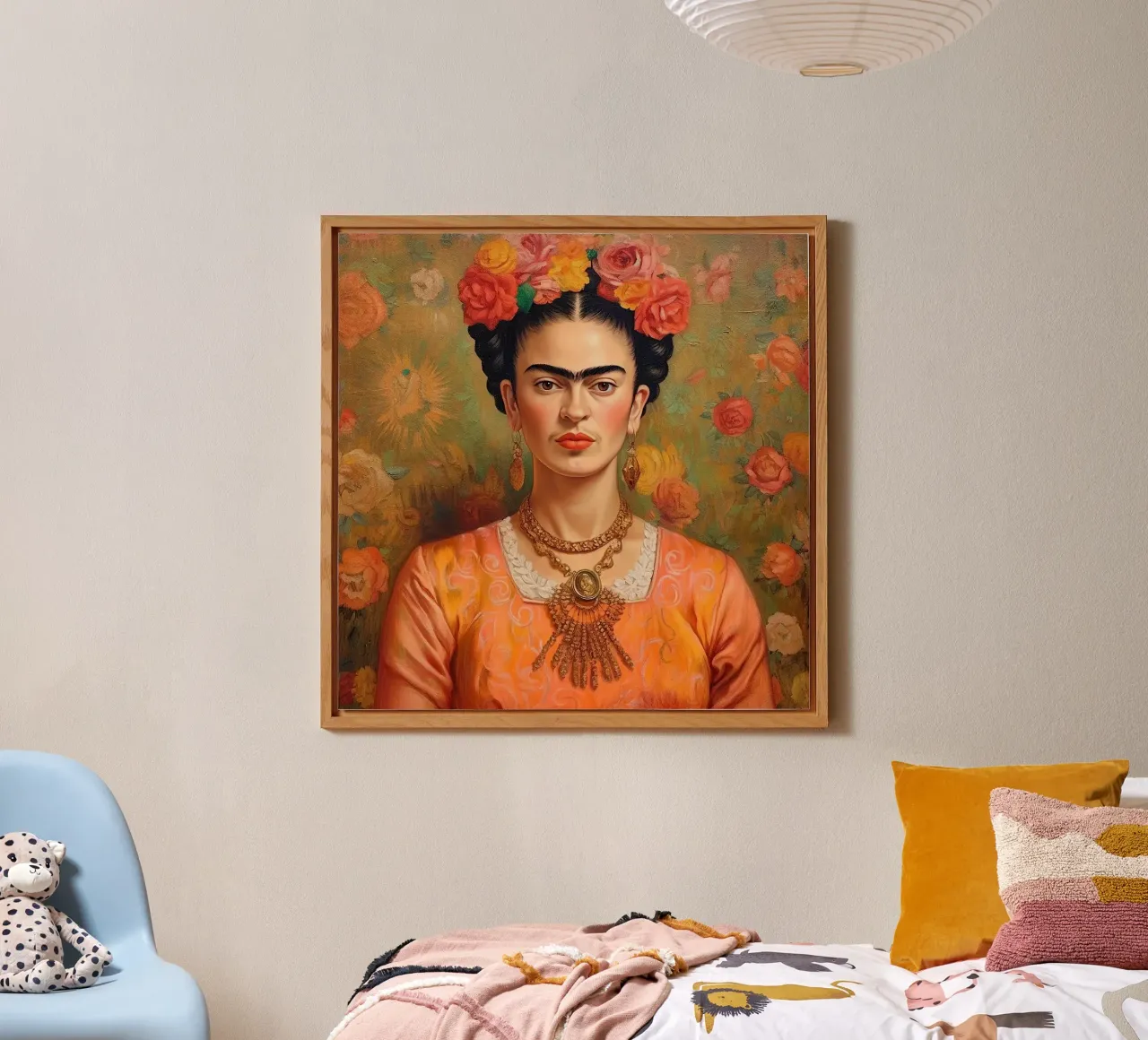 Frida Kahlo "Art of the Fearless" alluminio dibond da Fantasias Florales