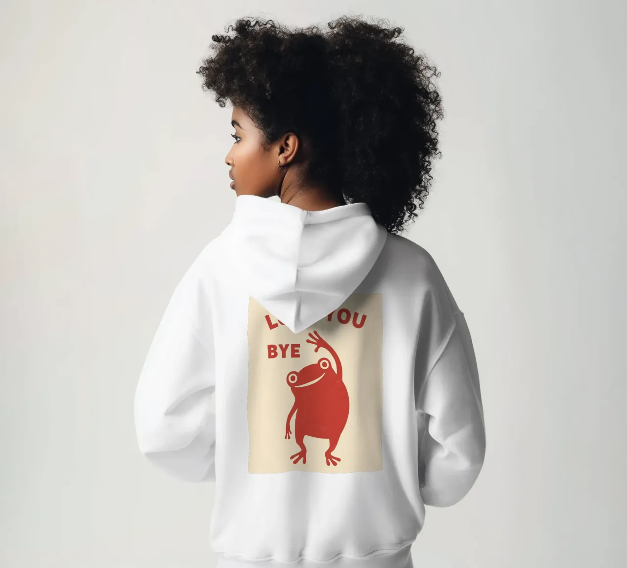 ti amo ciao felpa con cappuccio da zaidza