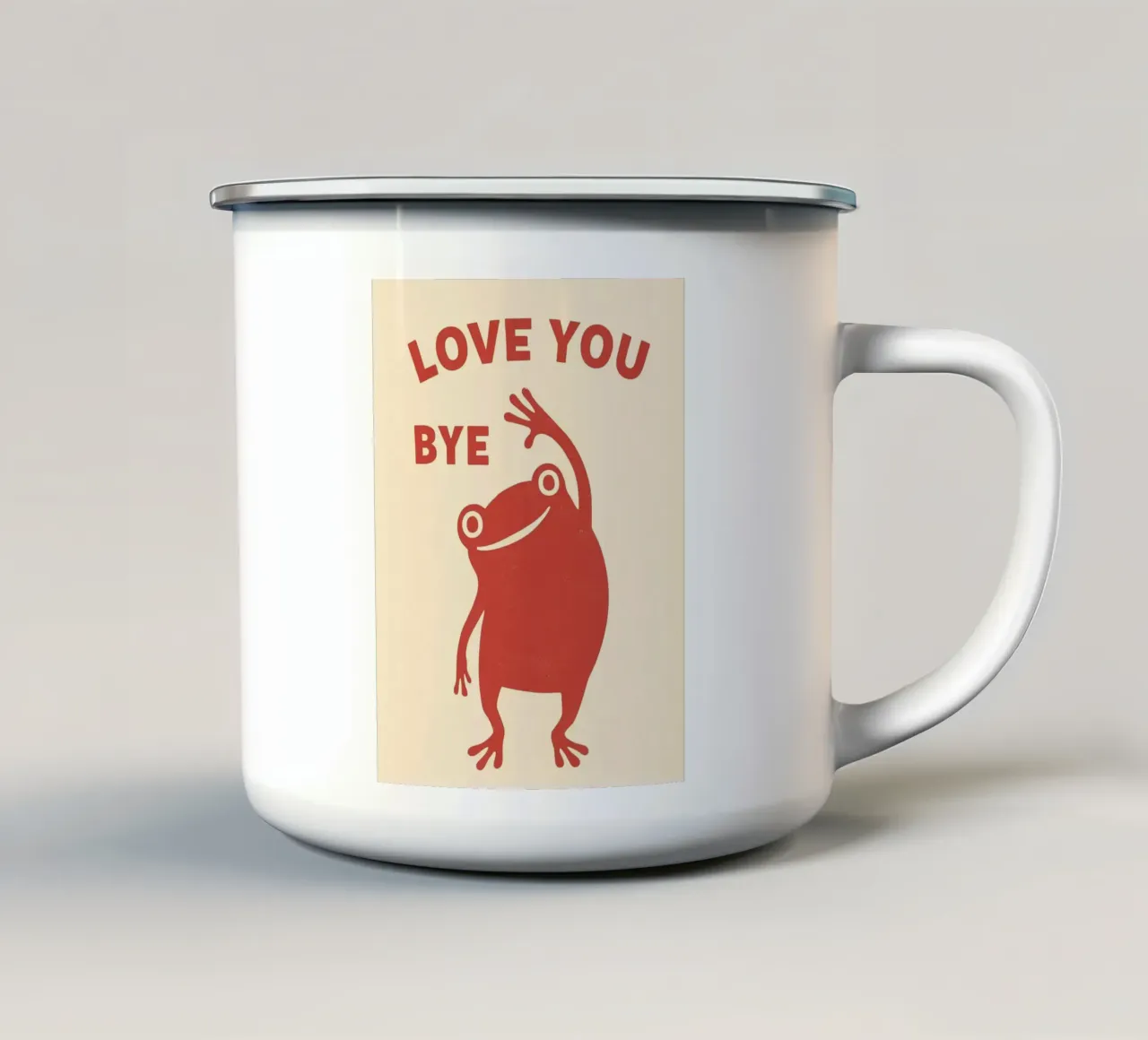 ti amo ciao tazza in smalto da zaidza