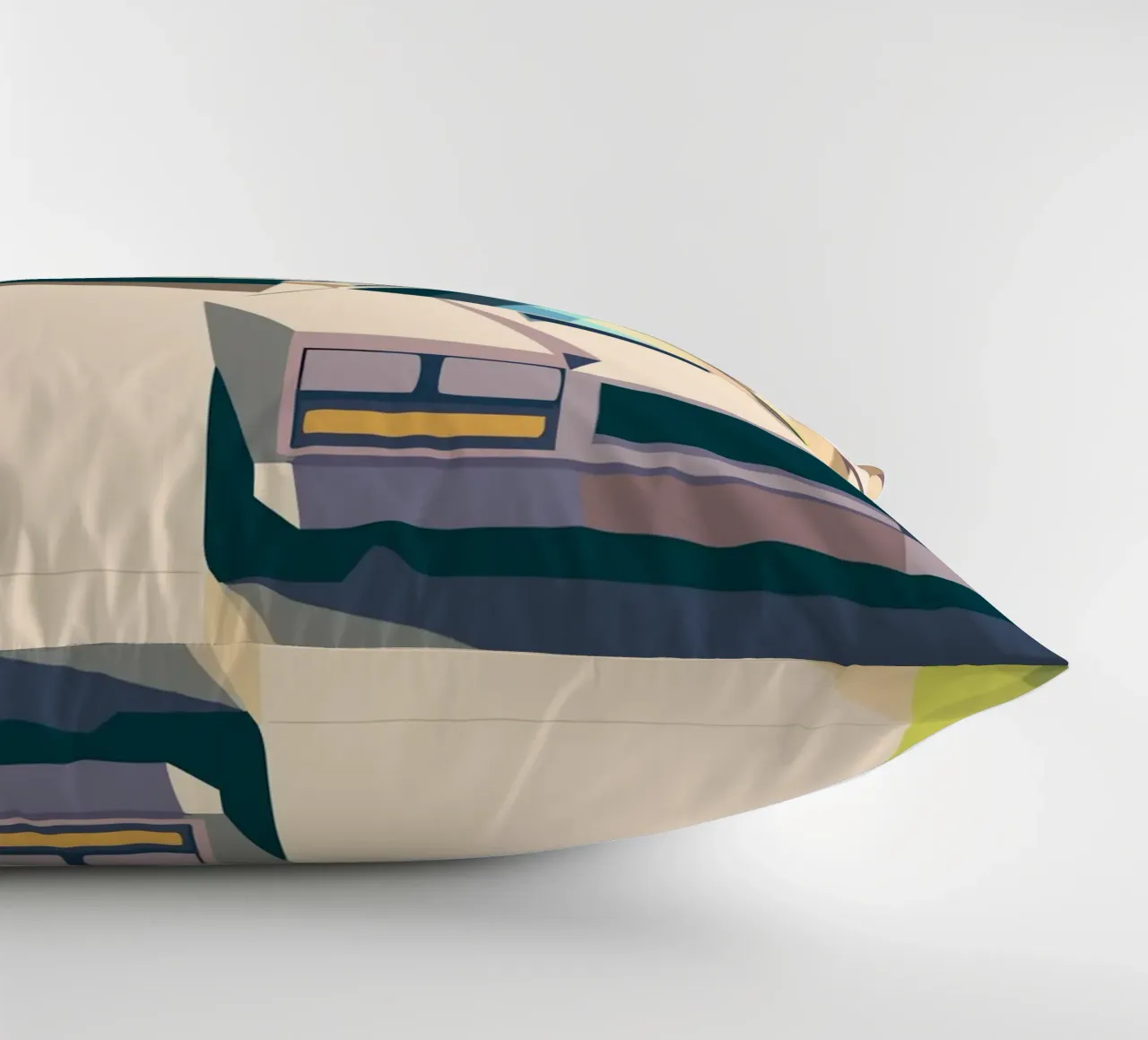 Due auto in un garage con stile geometrico cuscino da POLYGON SPECIAL