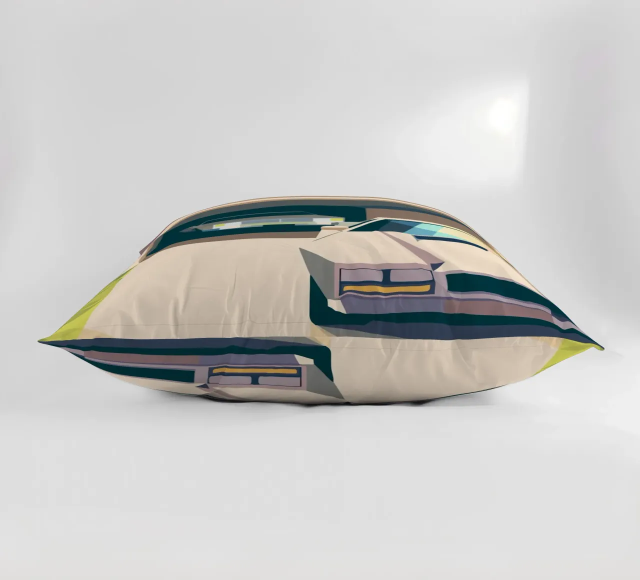 Due auto in un garage con stile geometrico cuscino da POLYGON SPECIAL