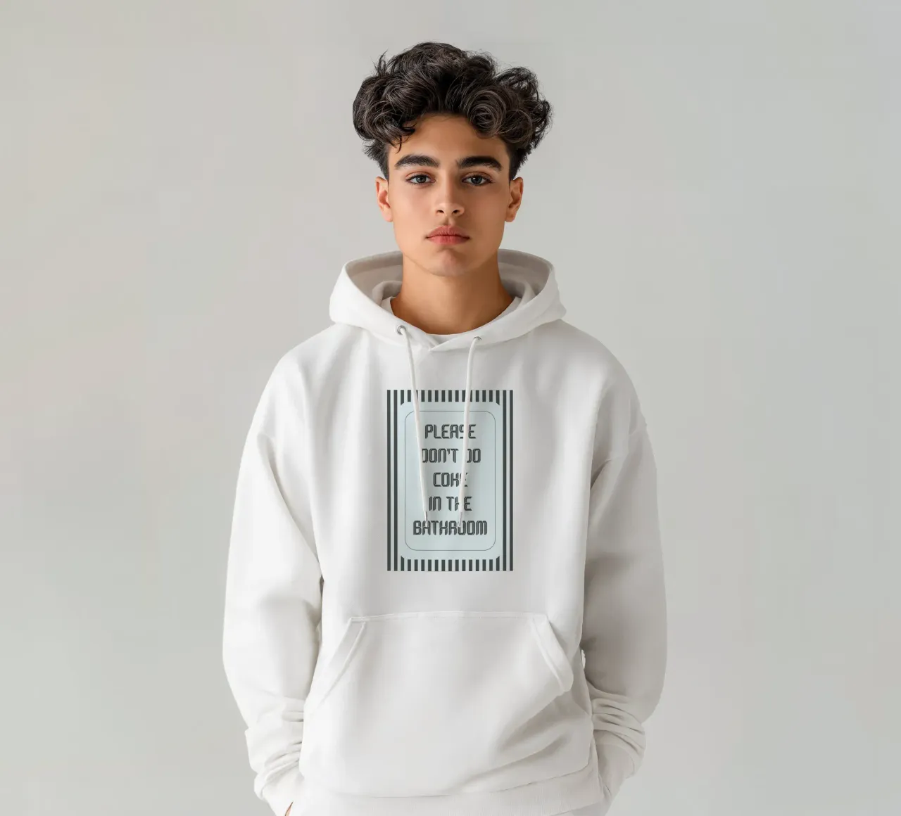 per favore non fatevi di coca nel bagno felpa con cappuccio da zaidza