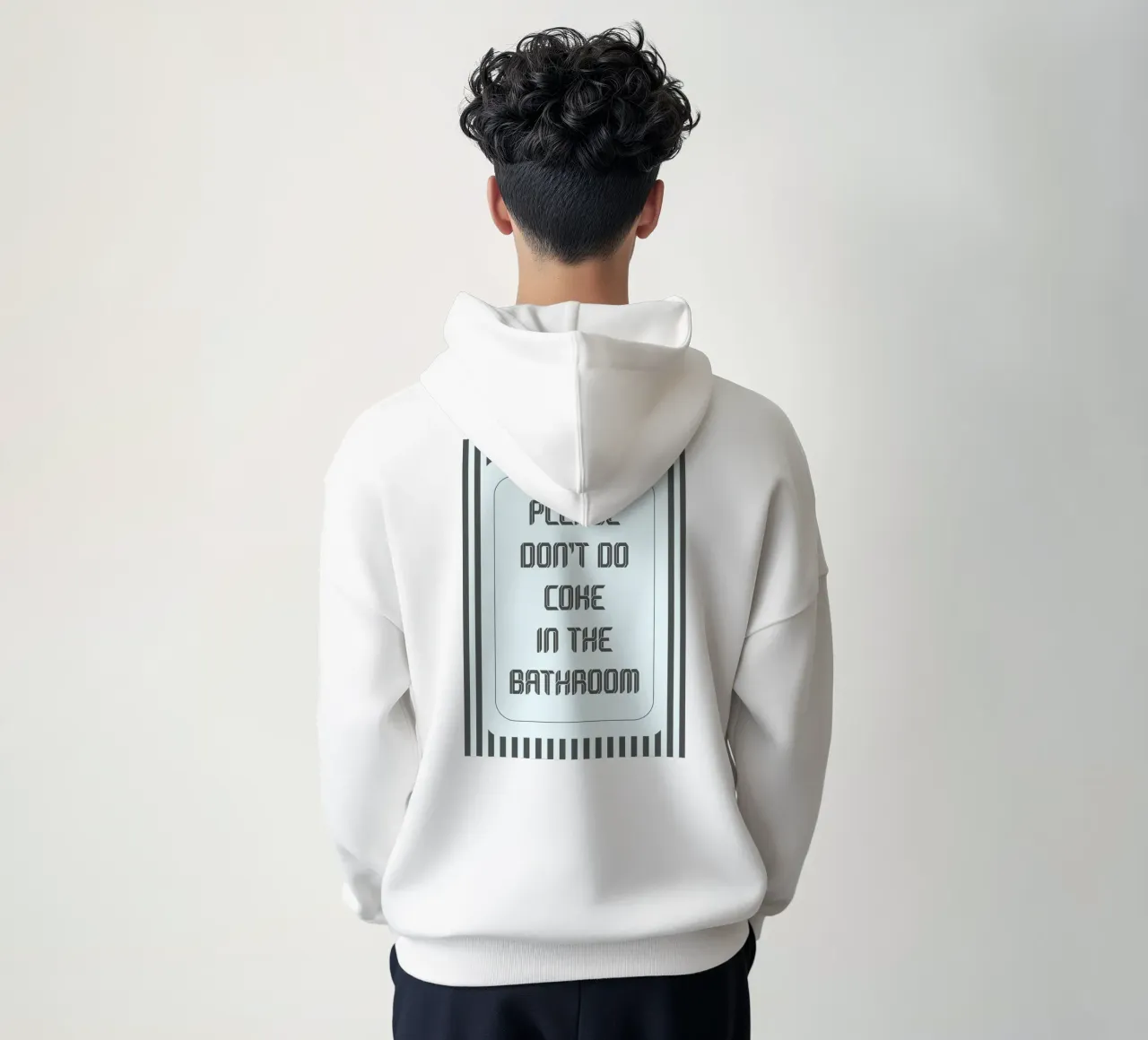 per favore non fatevi di coca nel bagno felpa con cappuccio da zaidza