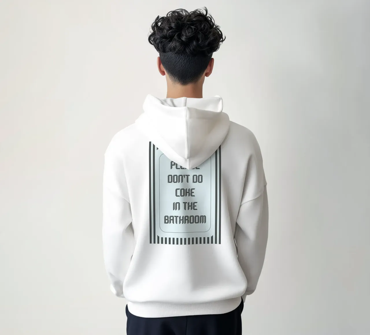 per favore non fatevi di coca nel bagno felpa con cappuccio da zaidza