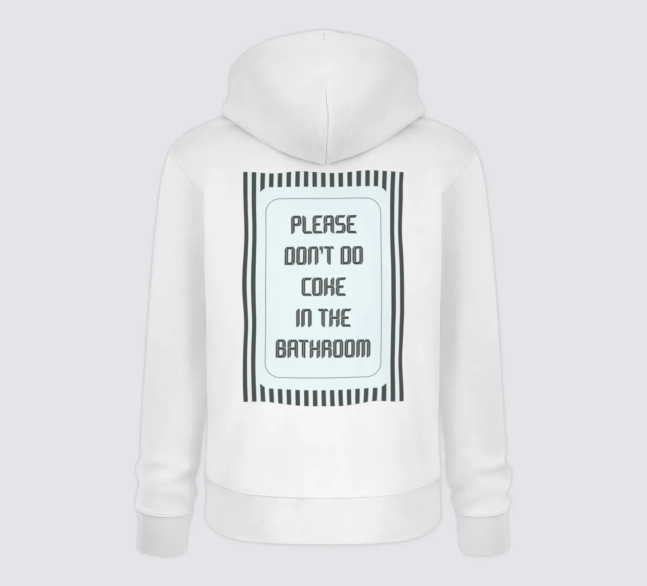 per favore non fatevi di coca nel bagno felpa con cappuccio da zaidza
