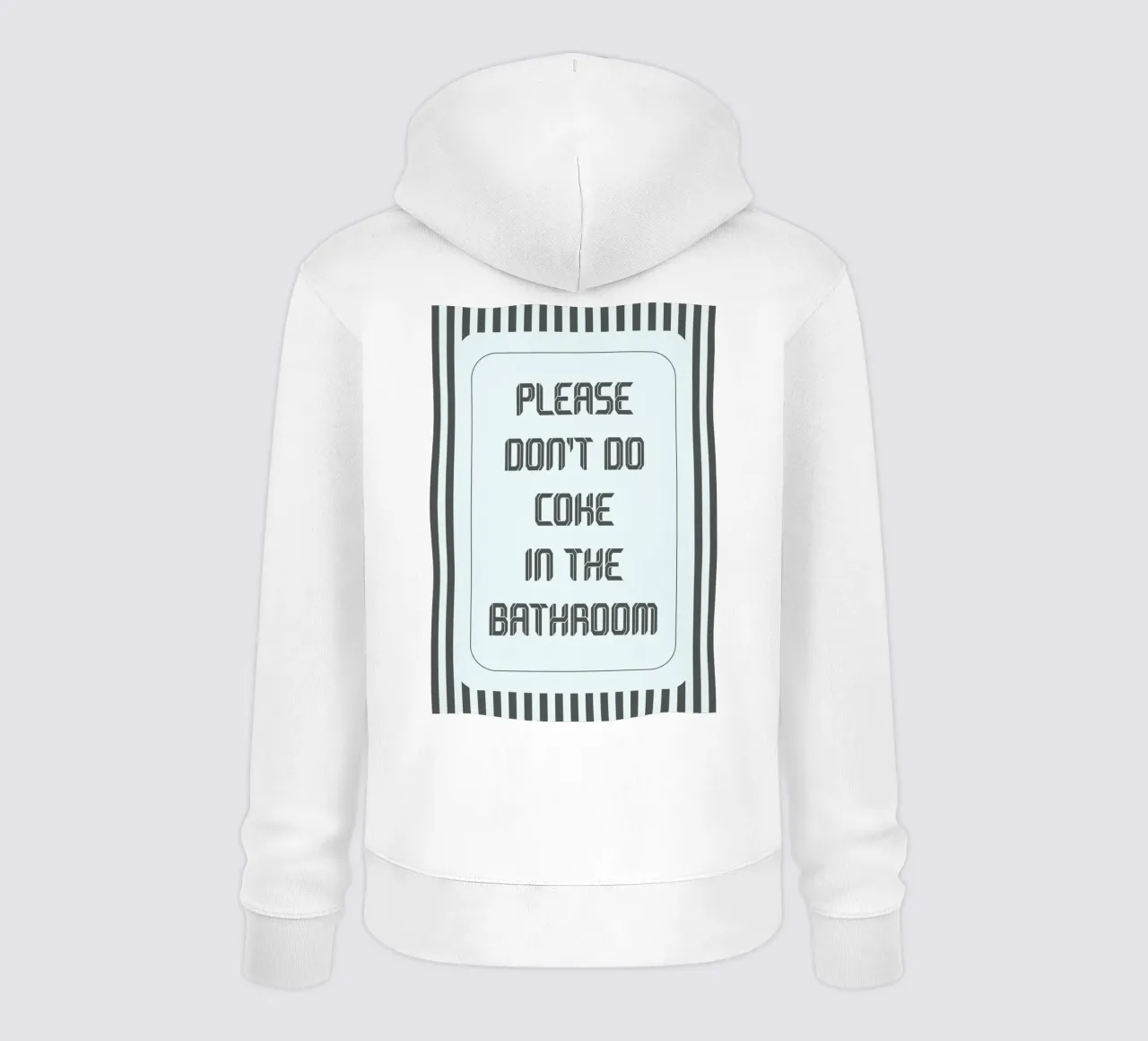 per favore non fatevi di coca nel bagno felpa con cappuccio da zaidza