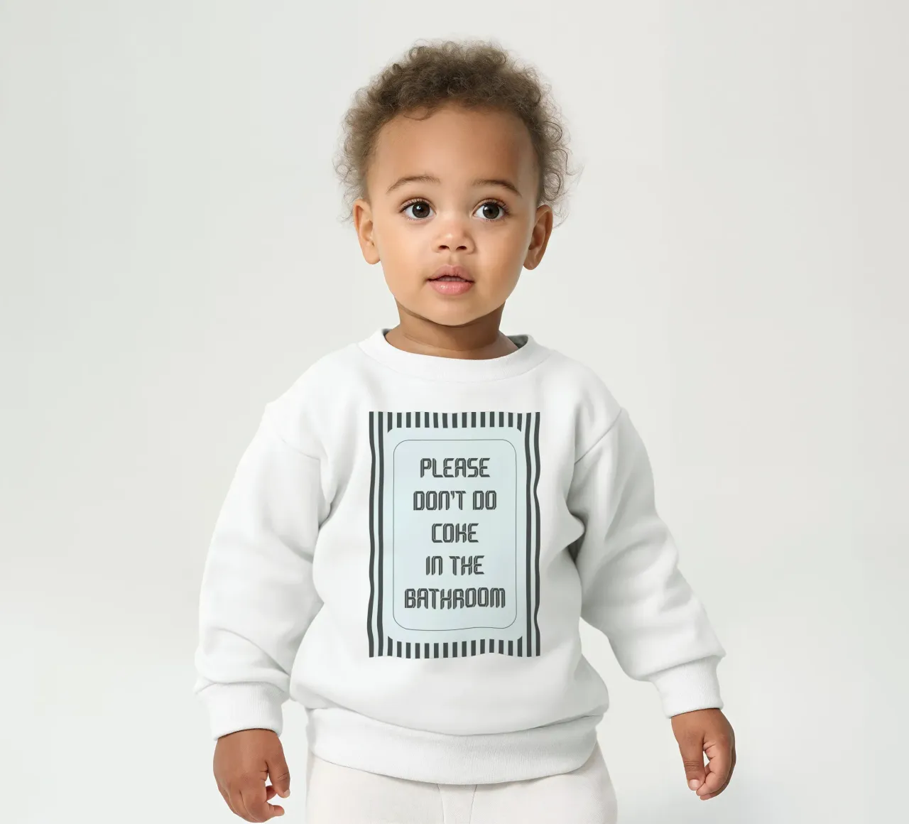 per favore non fatevi di coca nel bagno felpa neonato da zaidza