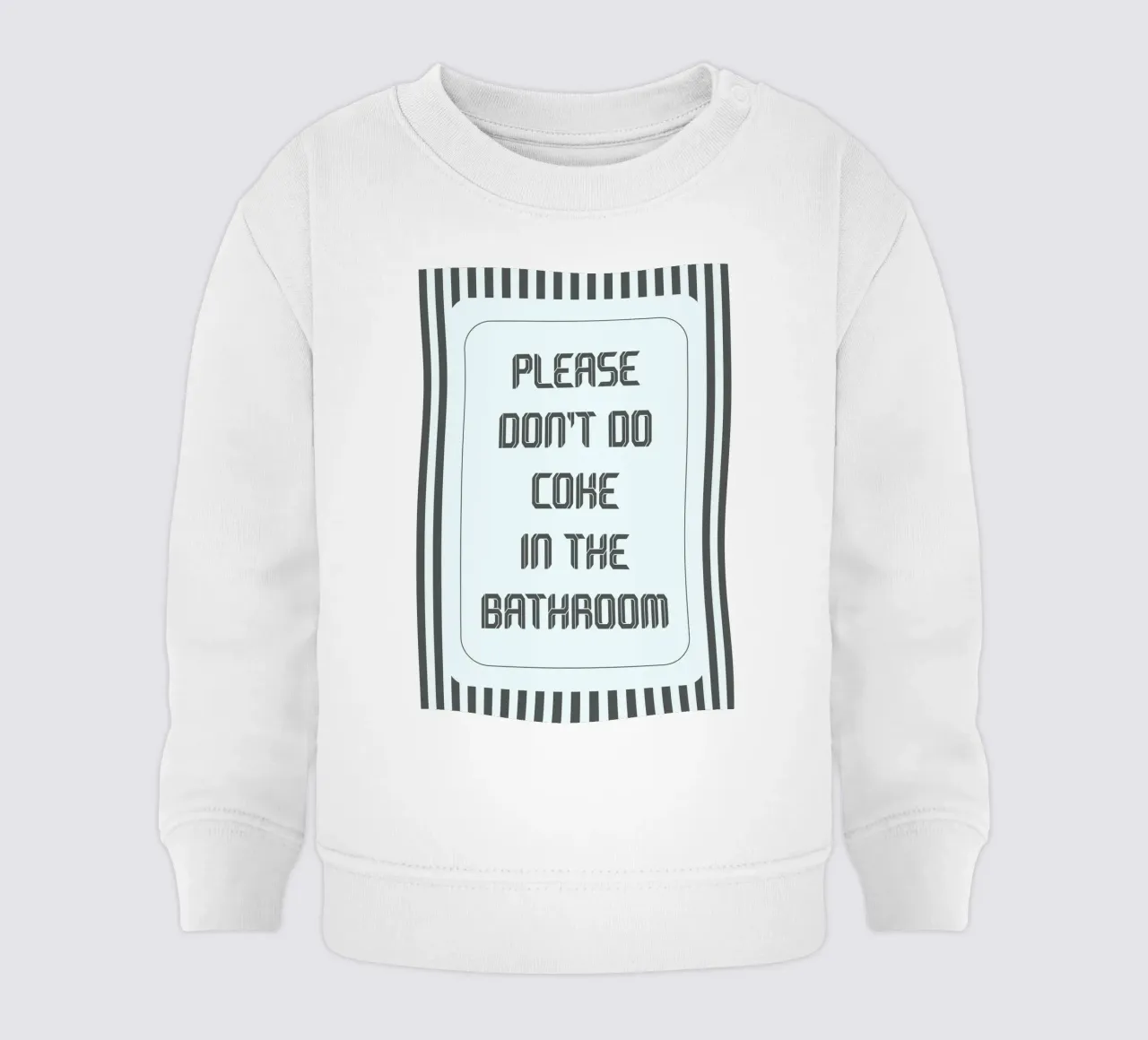 per favore non fatevi di coca nel bagno felpa neonato da zaidza