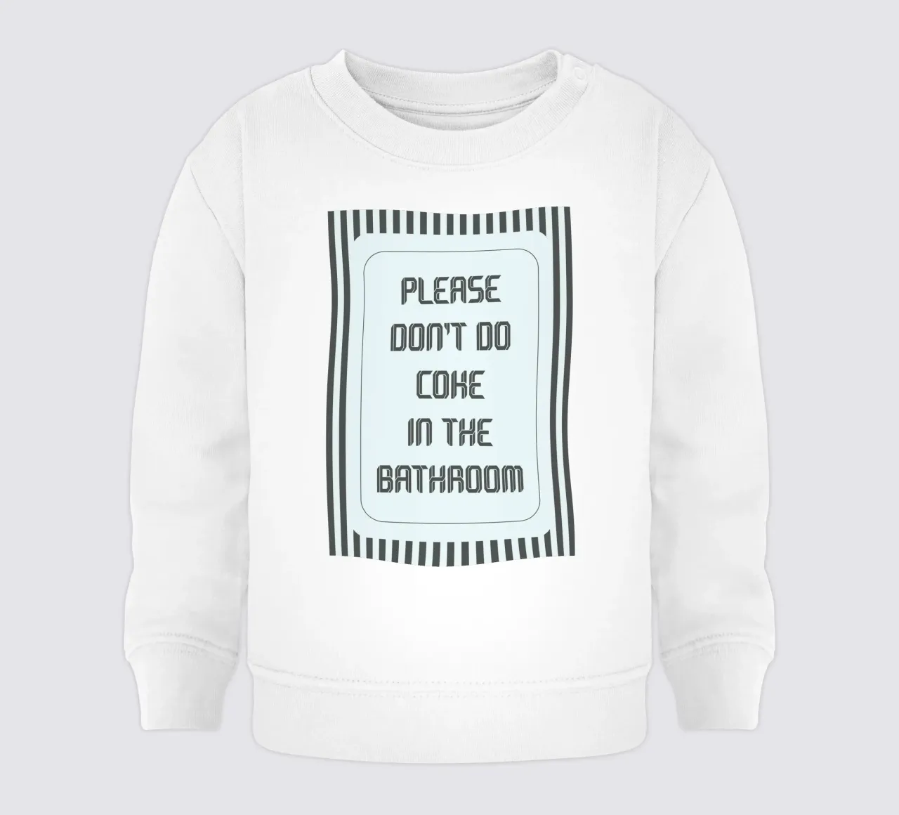 per favore non fatevi di coca nel bagno felpa neonato da zaidza