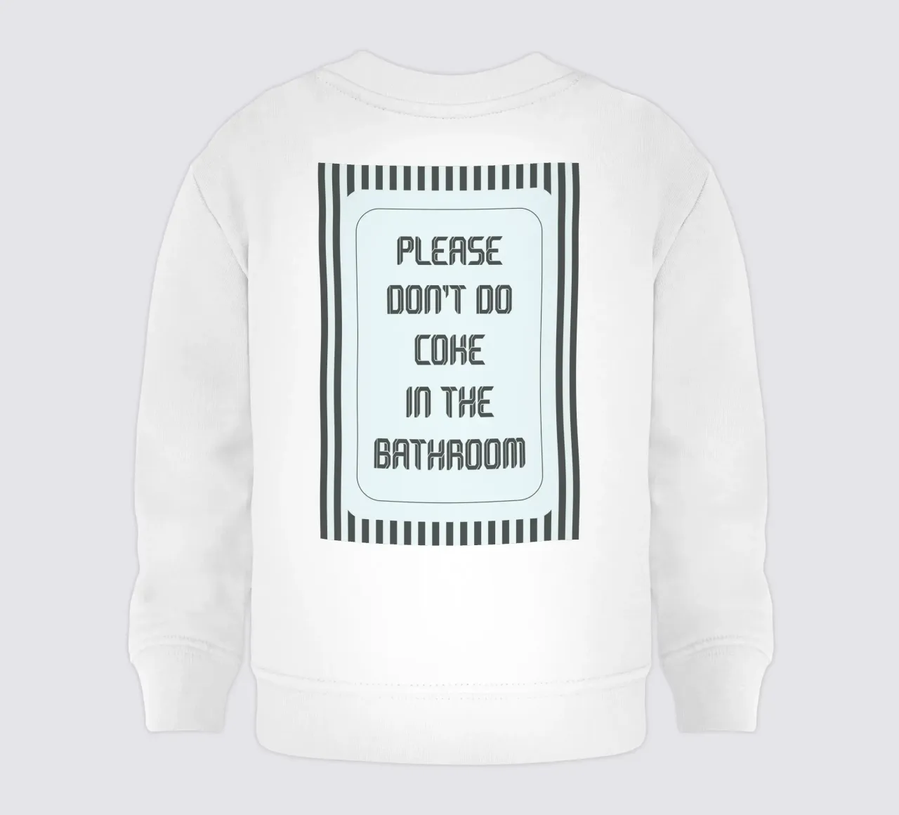 per favore non fatevi di coca nel bagno felpa neonato da zaidza