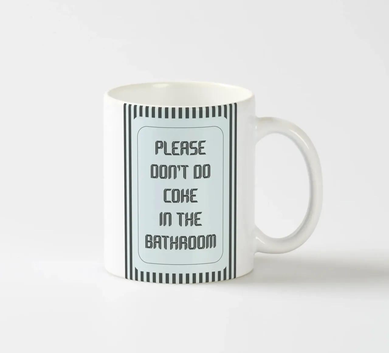 per favore non fatevi di coca nel bagno tazza in ceramica da zaidza