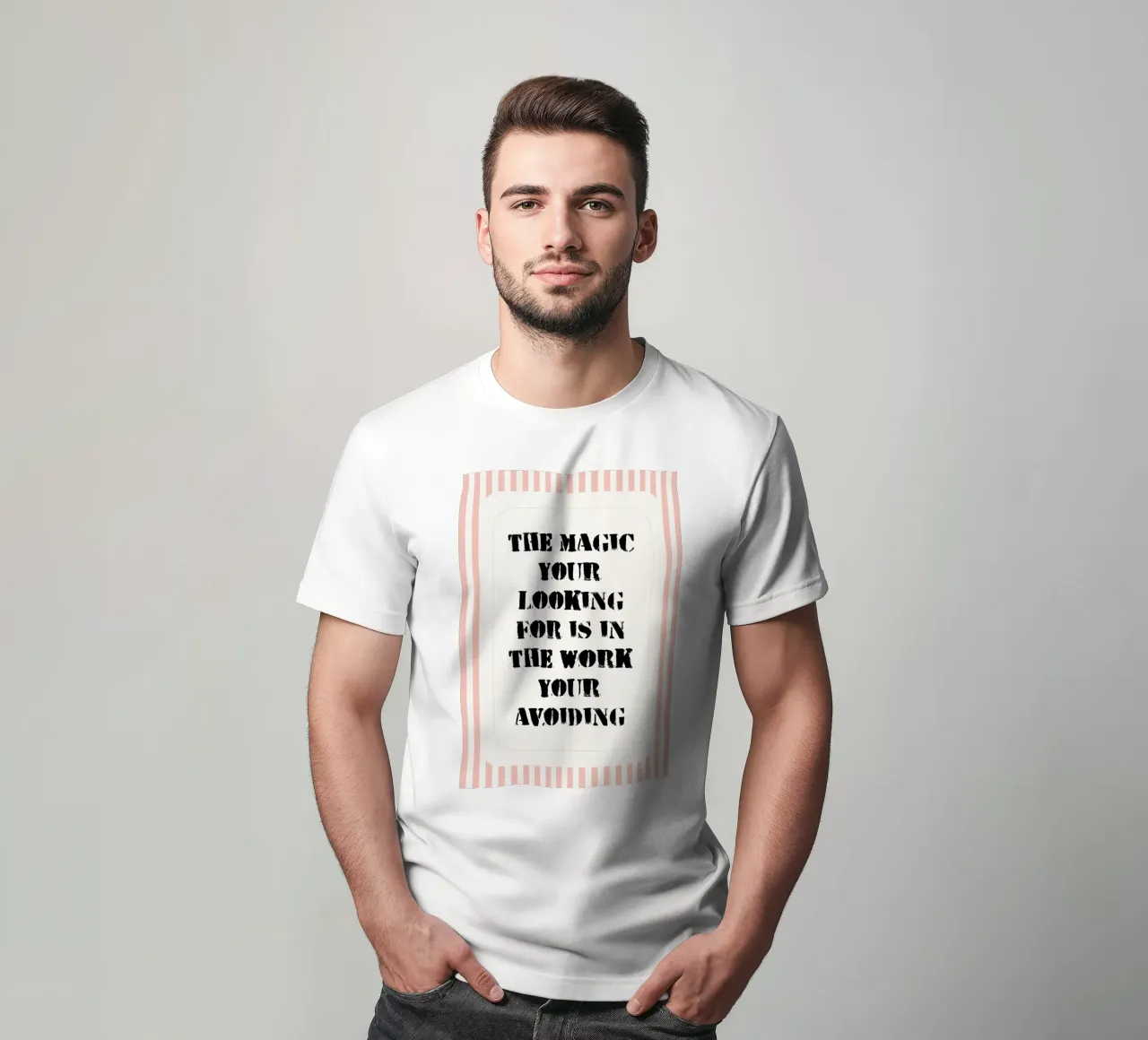 the magic your looking for is in the work your avoiding t-shirt by zaidza