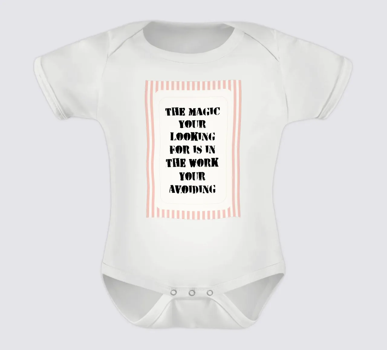 the magic your looking for is in the work your avoiding short-sleeve baby romper by zaidza